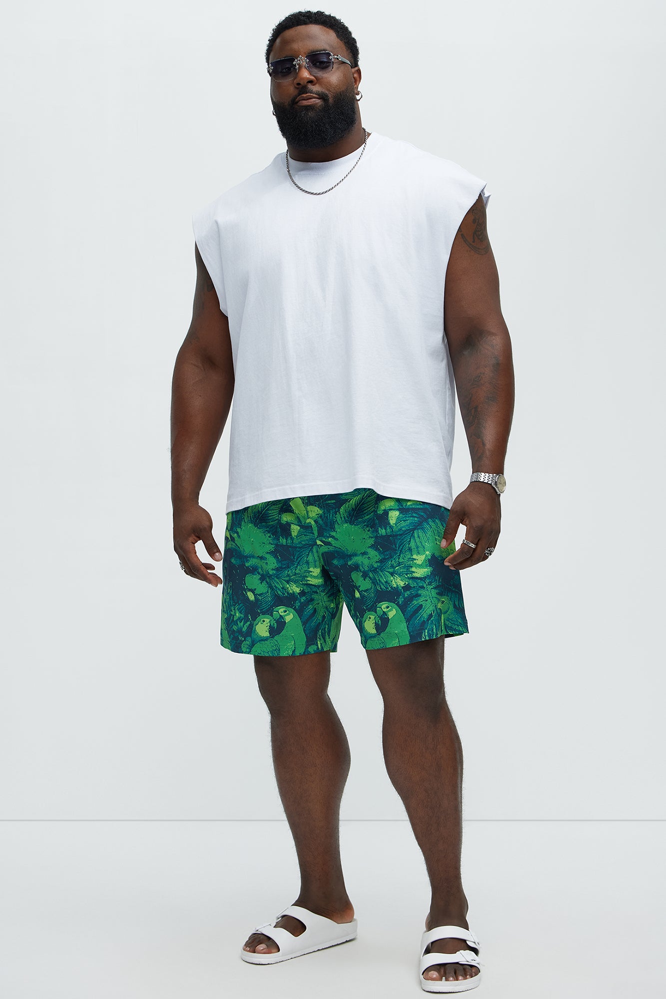Paradise Garden Swim Classic Trunk - Green/combo - Image 5