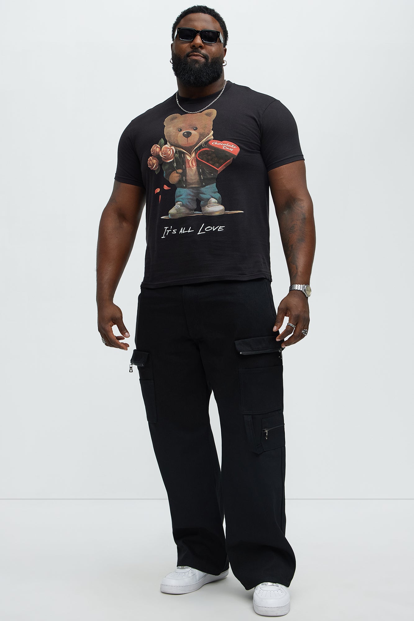It's All Love Oversized Short Sleeve Tee - Black - Image 5