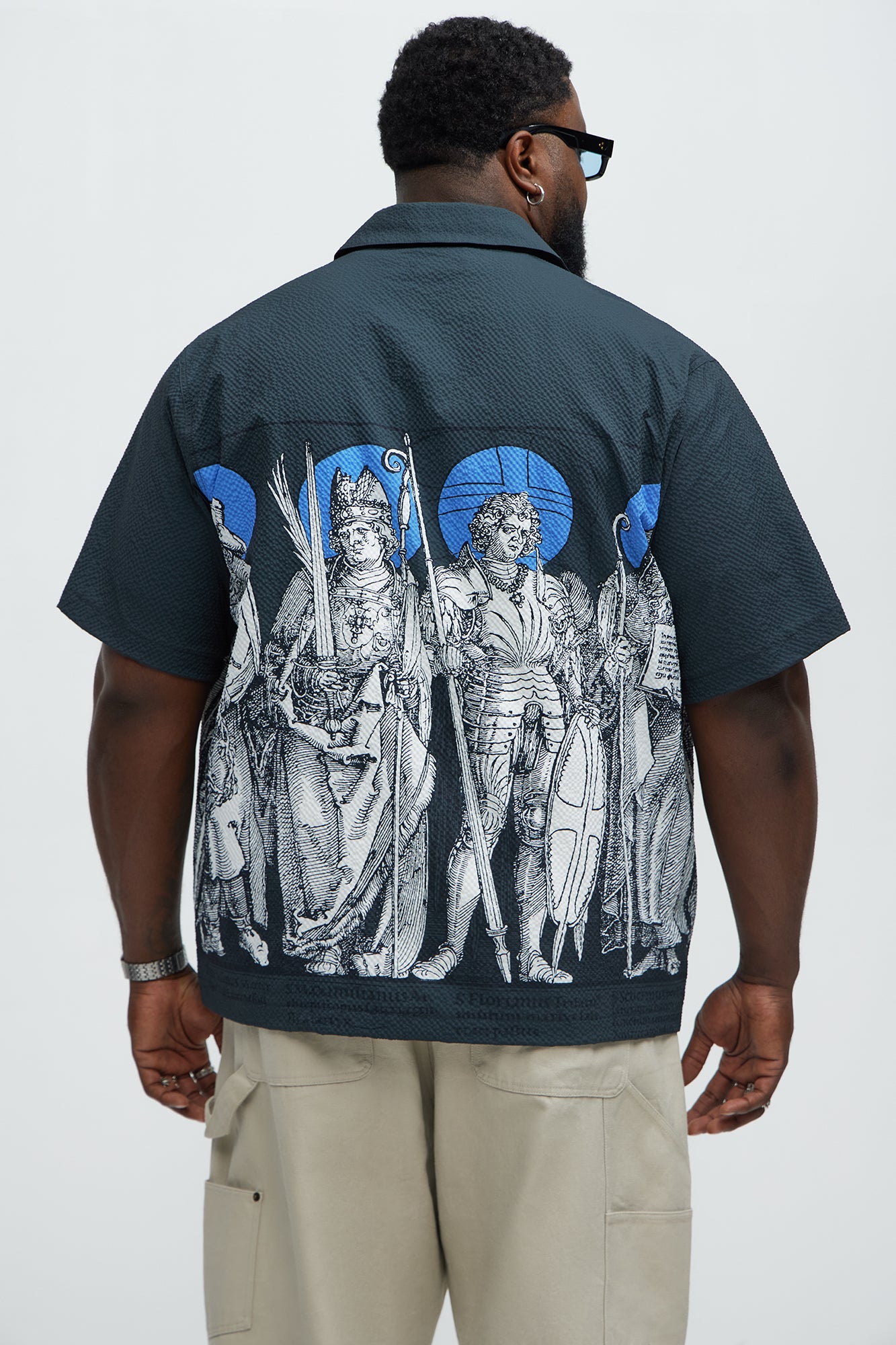 Knights And Saints Printed Cuban Shirt - Multi Color - Image 8