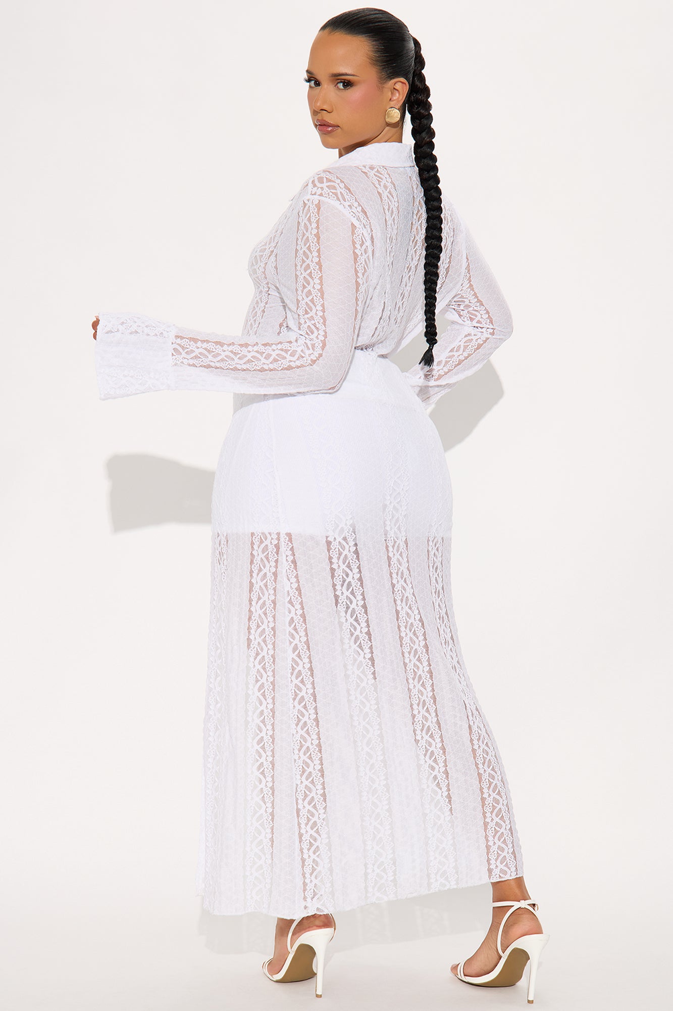 Aisha Lace Duster - White - Image 6