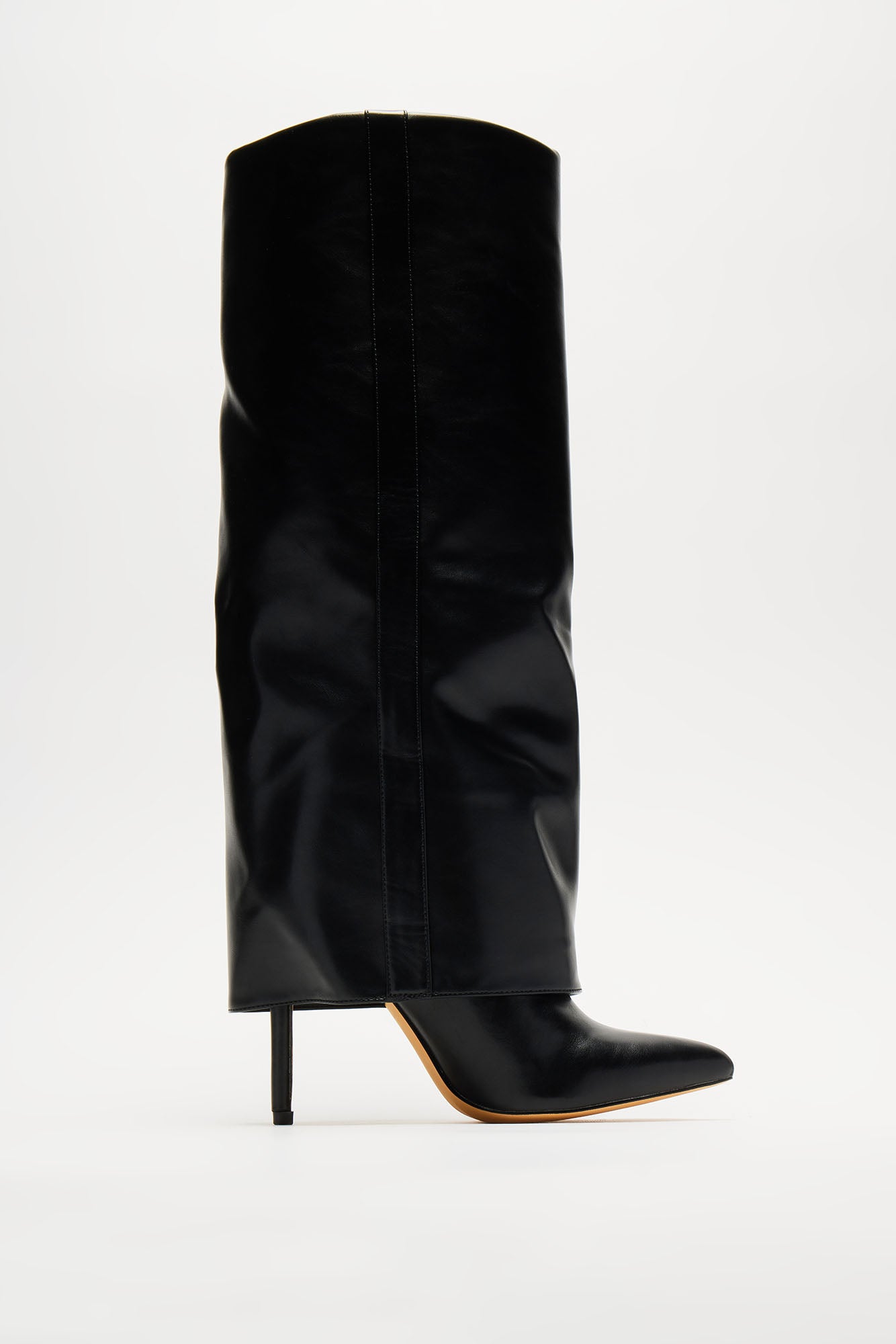 Always A Baddie Knee High Heeled Boots - Black - Image 3