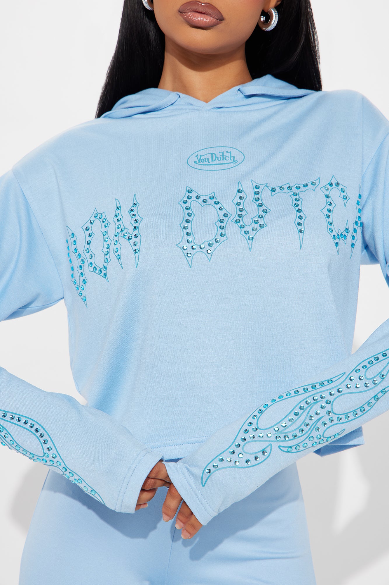 Von Dutch Fire Racer Layered Hoodie - Blue - Image 3