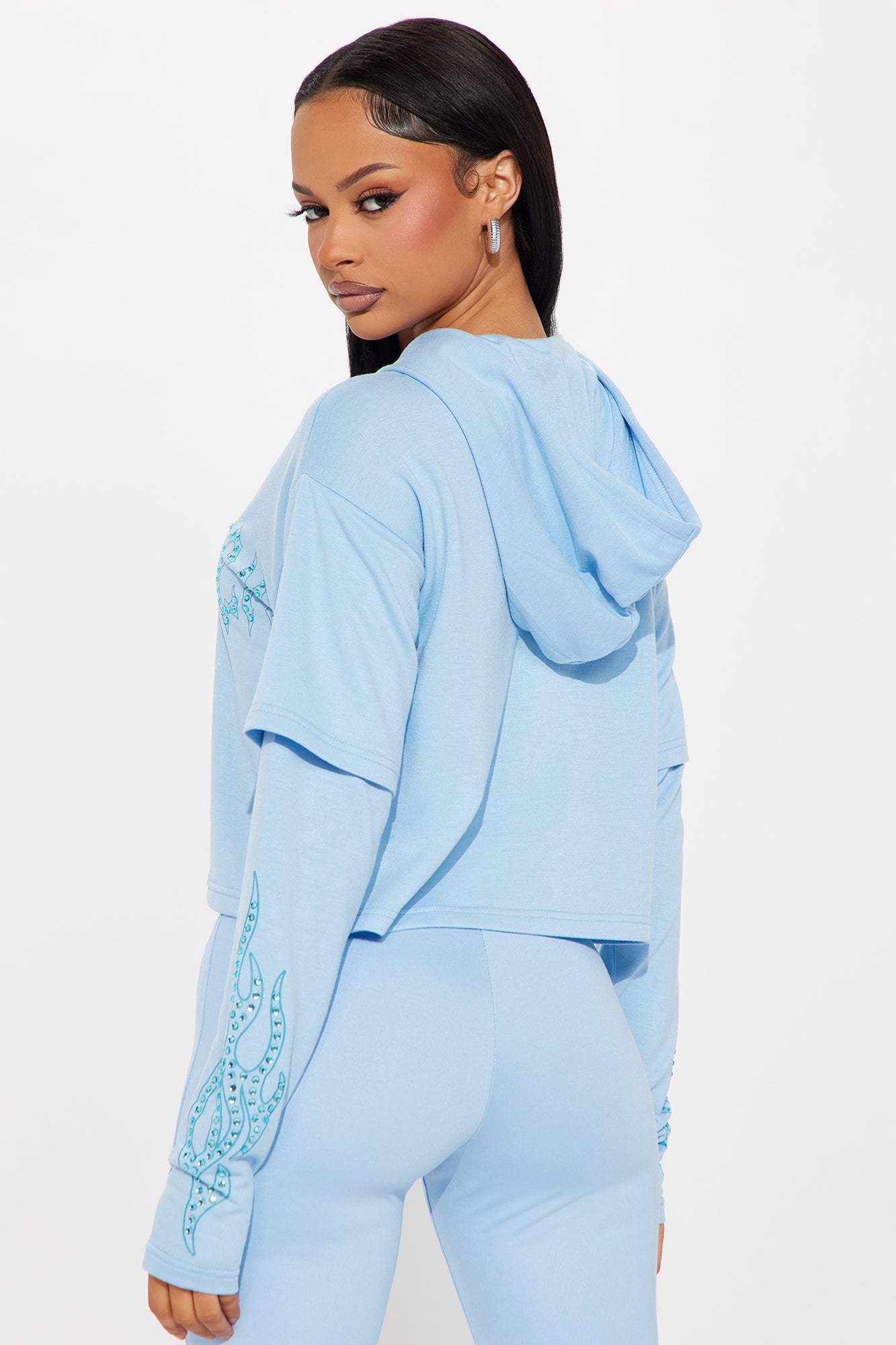 Von Dutch Fire Racer Layered Hoodie - Blue - Image 4