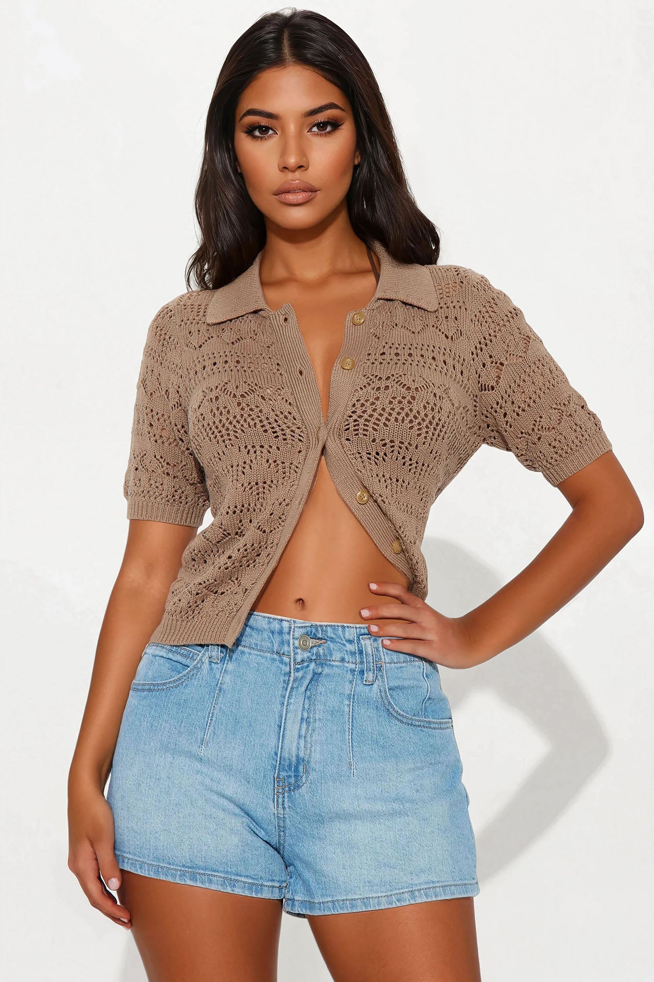 Beach Living Crochet Top - Mocha - Image 3