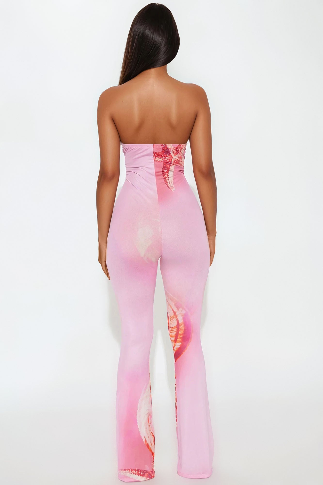On The Seashore Mesh Jumpsuit - Pink/combo - Image 3