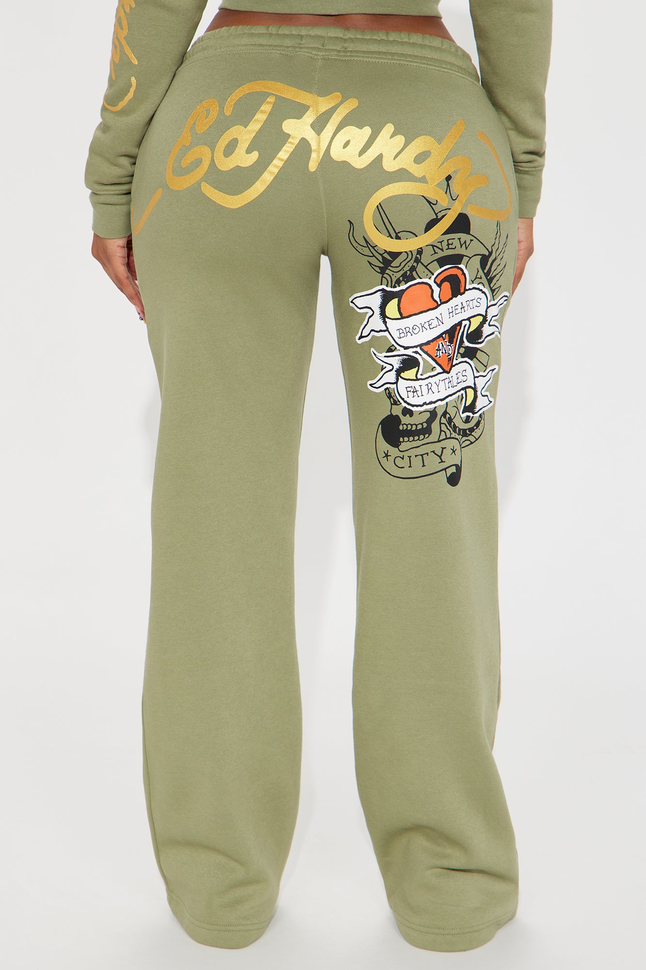Ed Hardy Broken Hearts Pant - Sage - Image 3