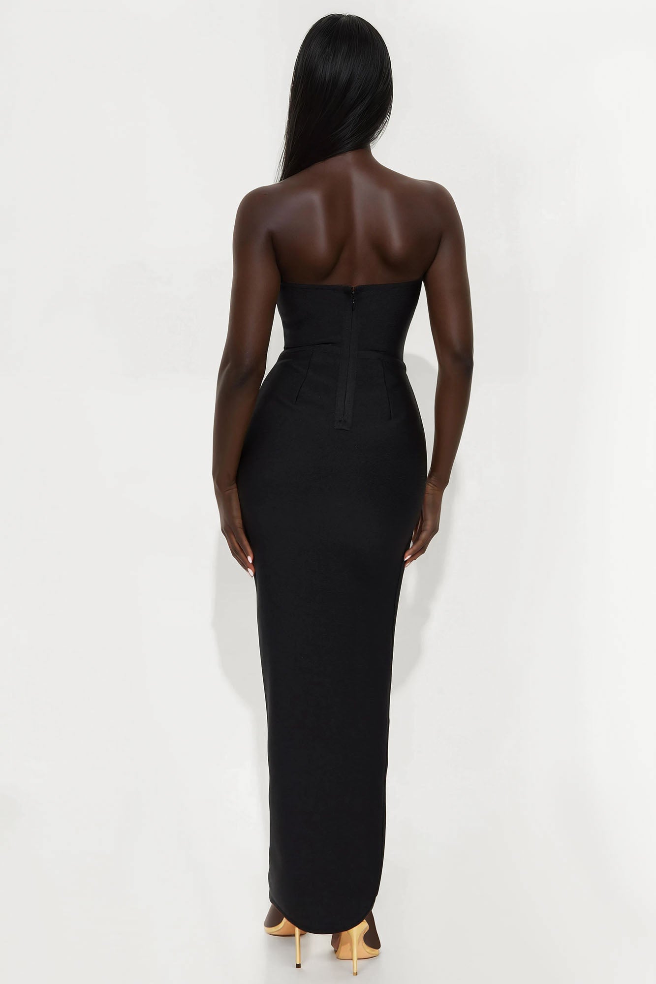 Ariana Bandage Maxi Dress - Black - Image 3