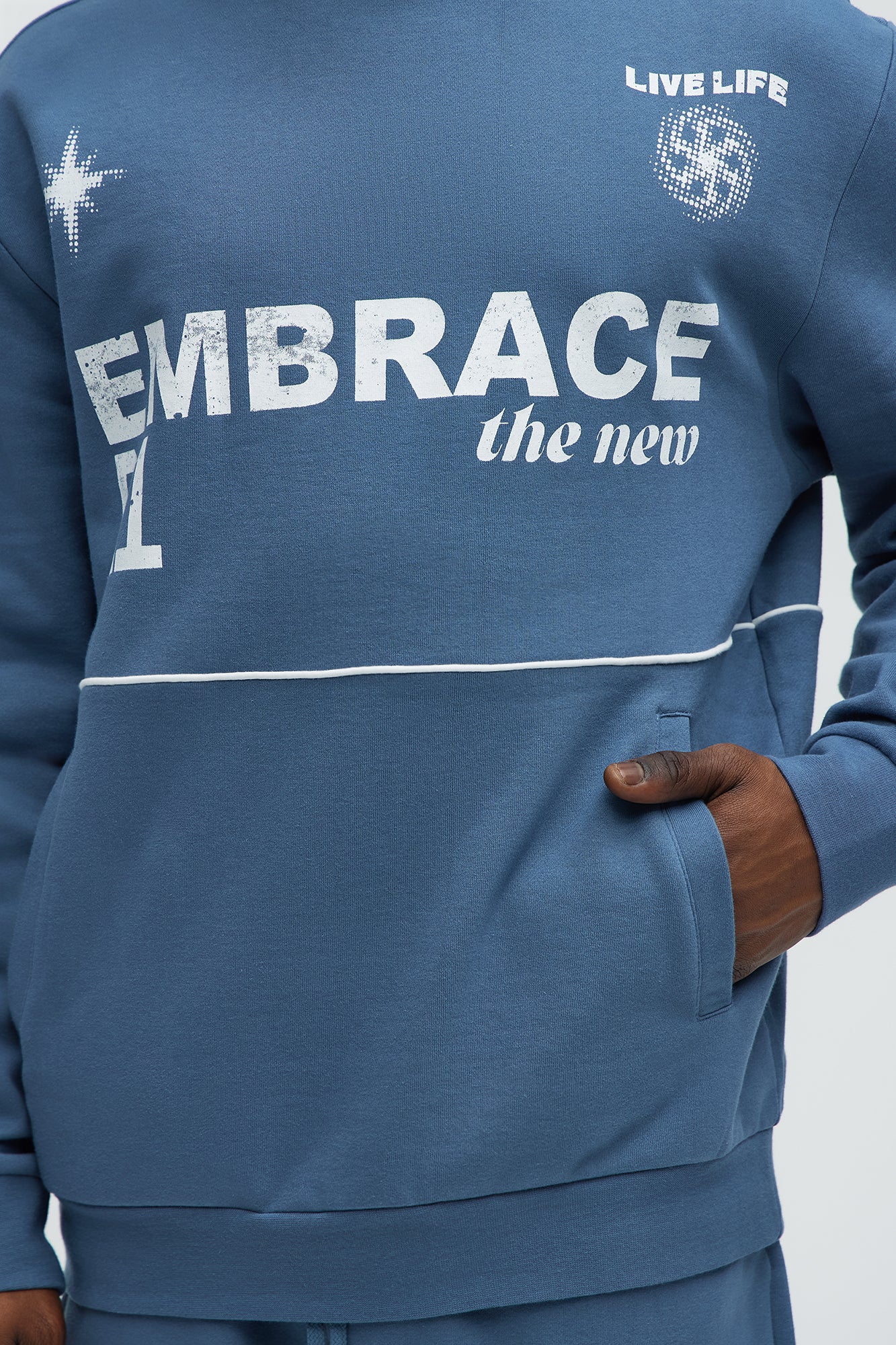 Embrace The New Collar Sweatshirt - Blue - Image 3