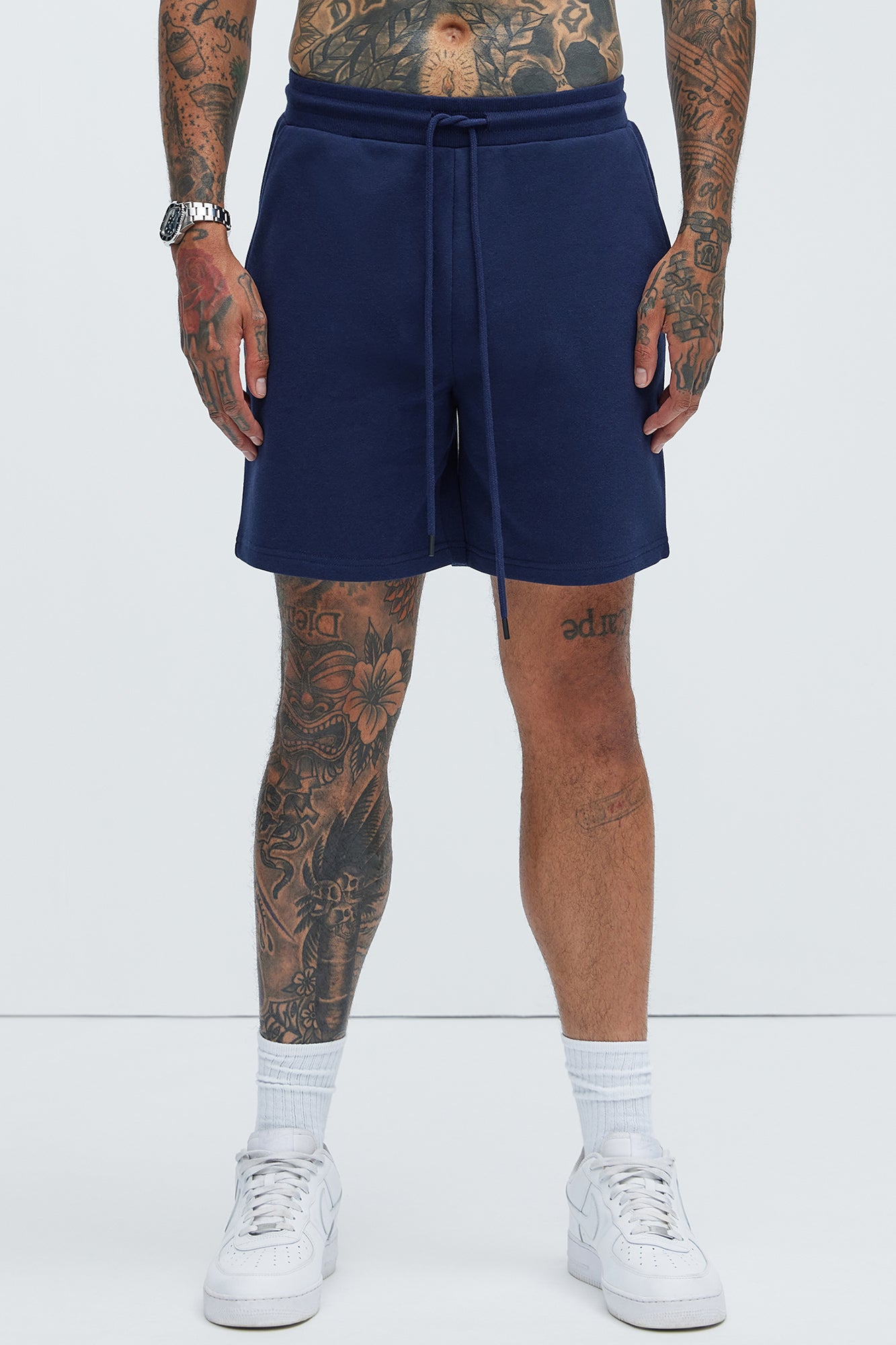 Tyson Sweatshort - Navy - Image 3