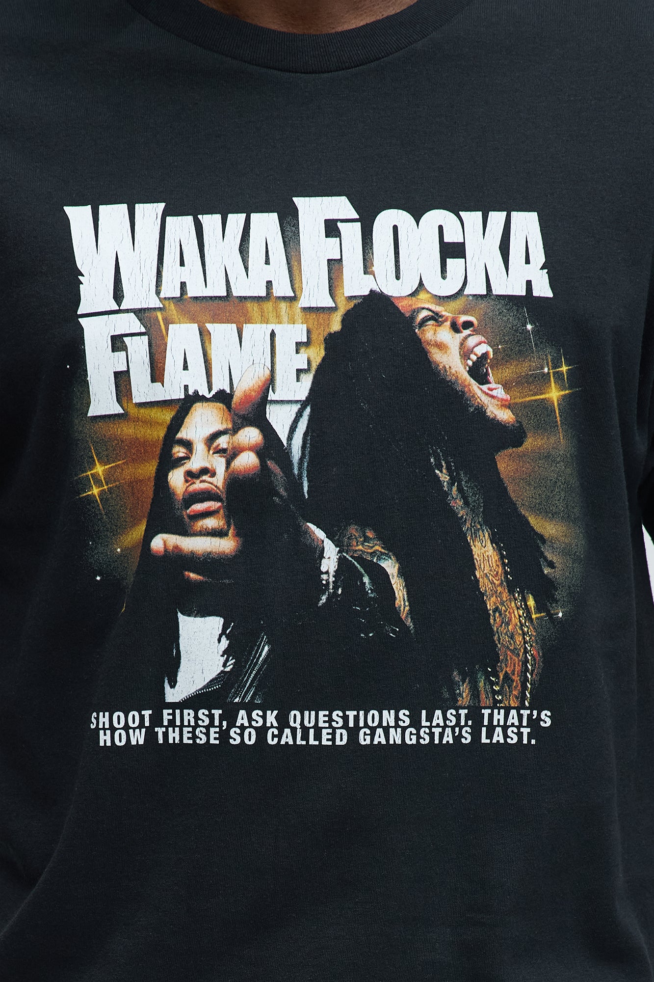 Waka Flocka Flame Bustin At Em Short Sleeve Tee - Black - Image 3