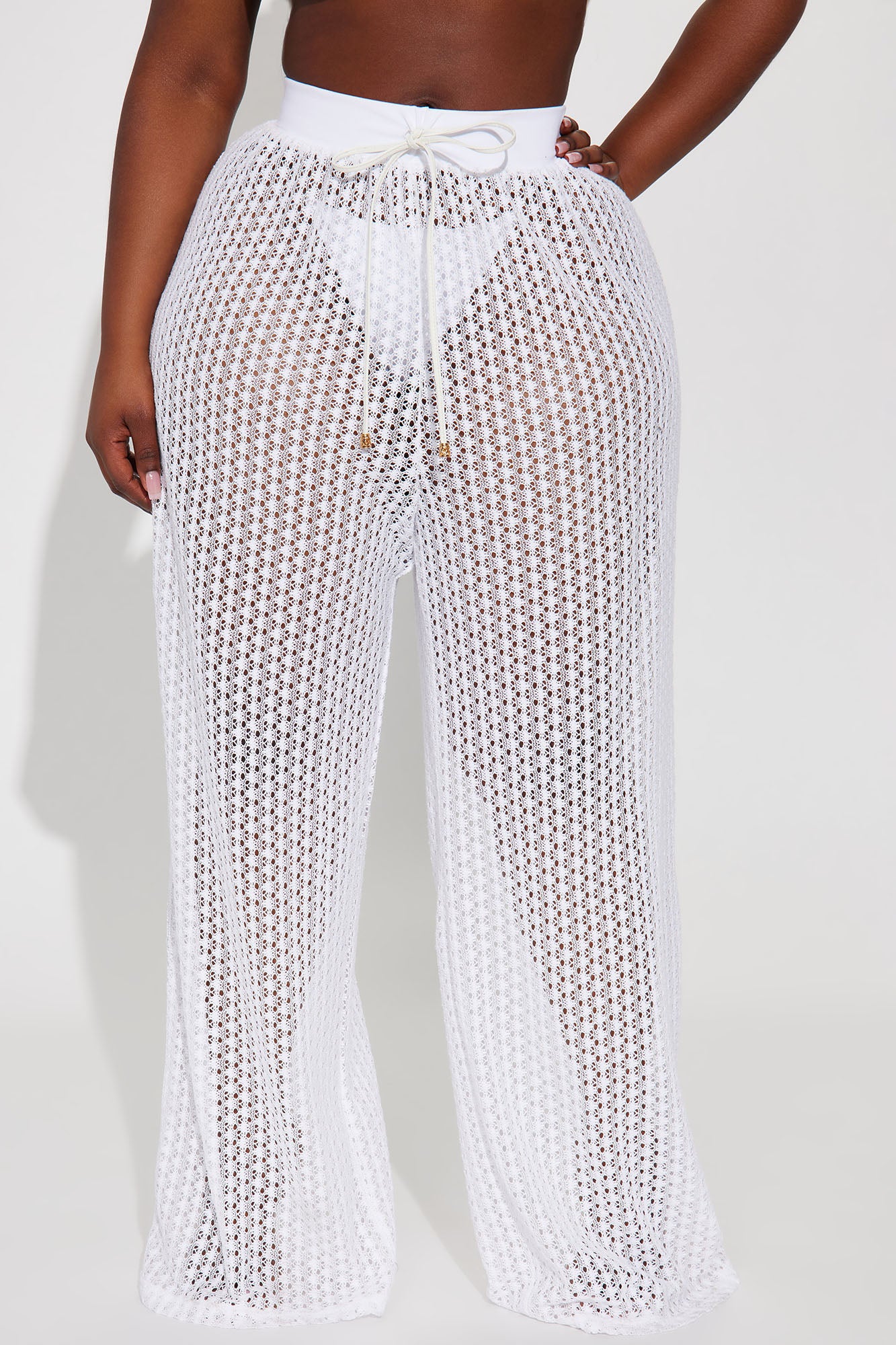 Abby Swim Cover Up Pants - White - Image 5