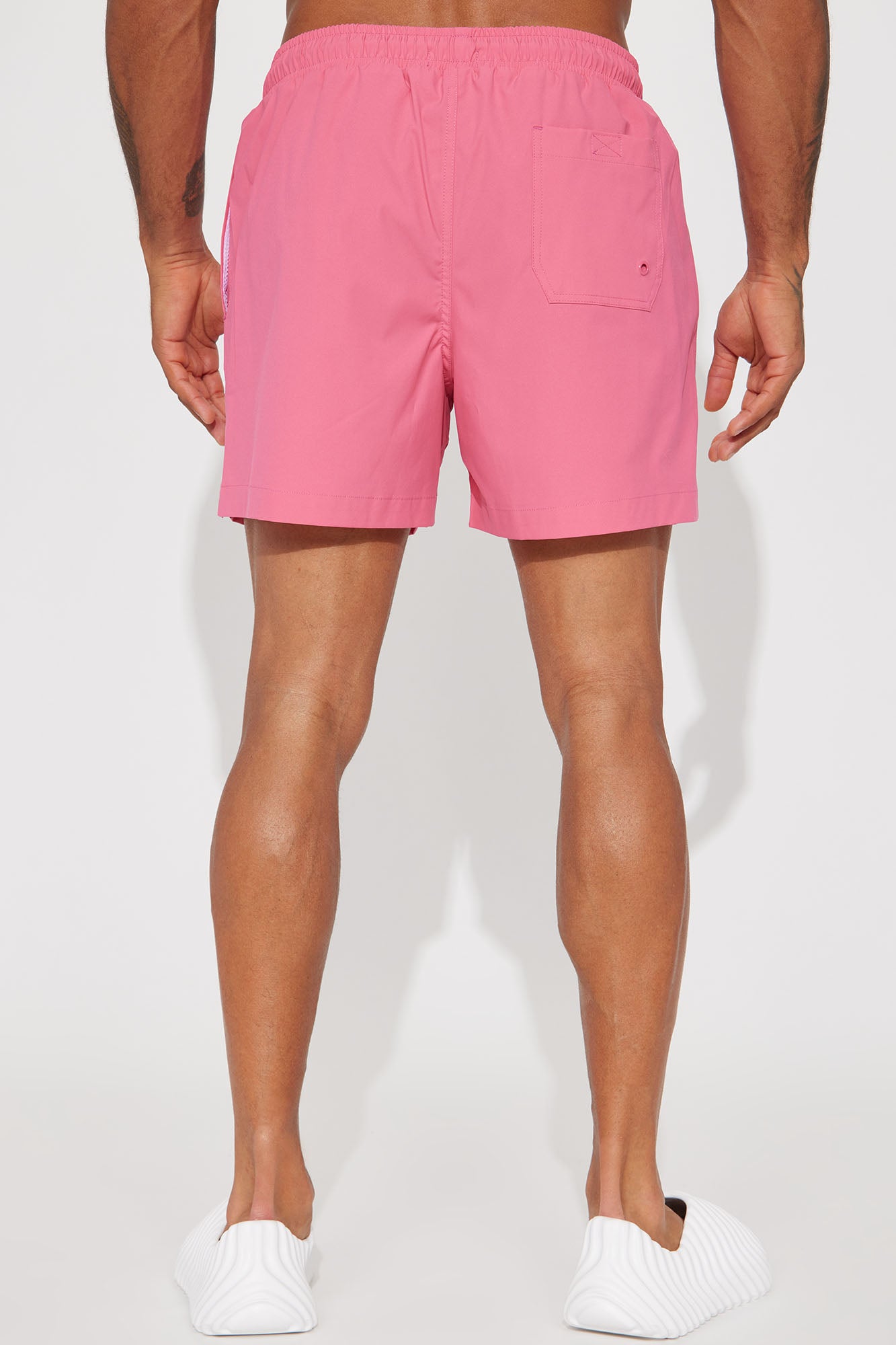 Born 2 Fly Print Change Swim Mid Trunk - Pink - Image 5