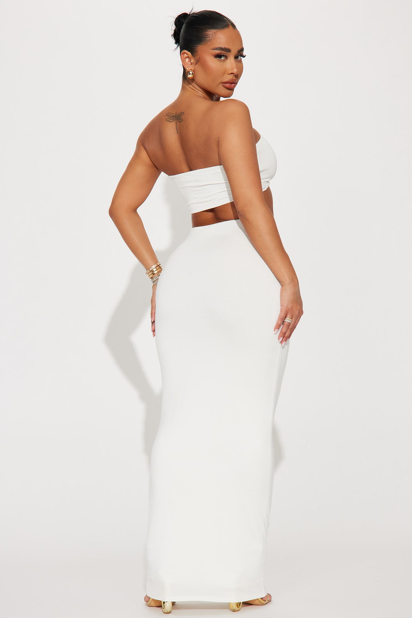 Another Time Double Lined Skirt Set - Ivory - Image 4