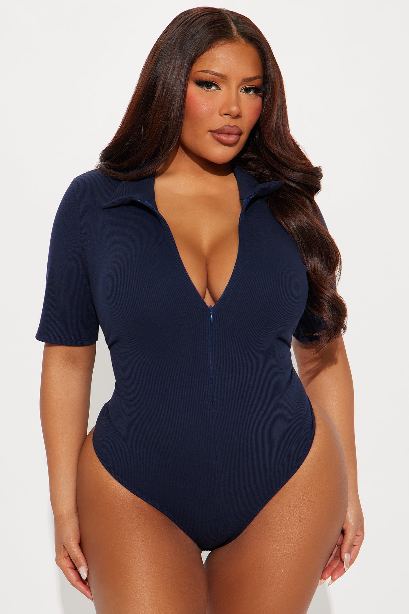 Hustle And Grind Short Sleeve Bodysuit - Navy - Image 5