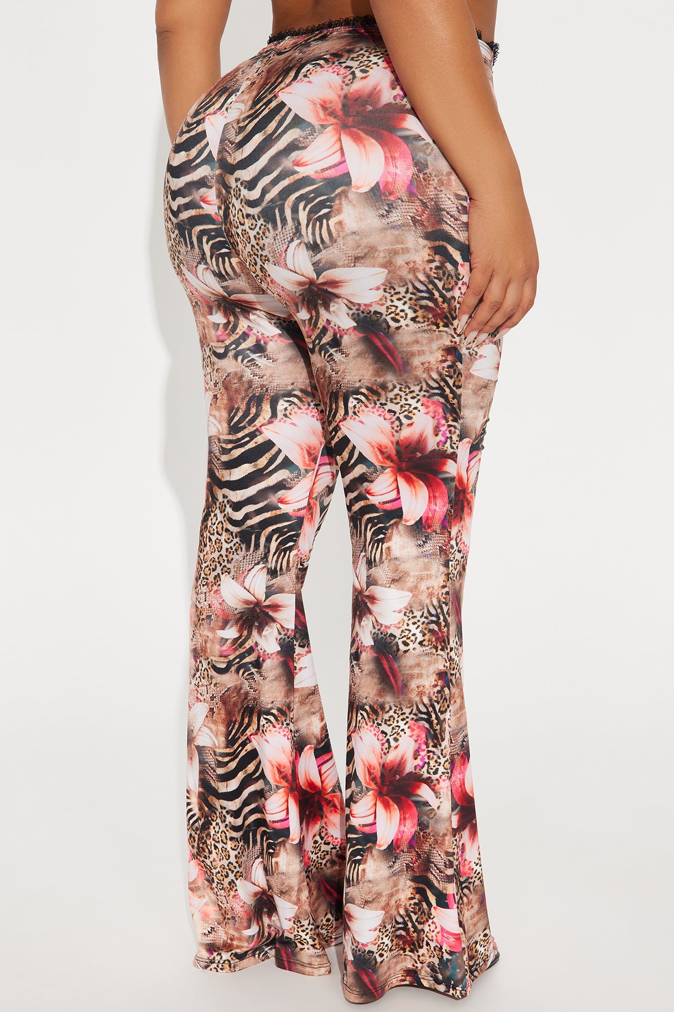 Feline Behavior Leopard Flare Pant - Mocha/combo - Image 6