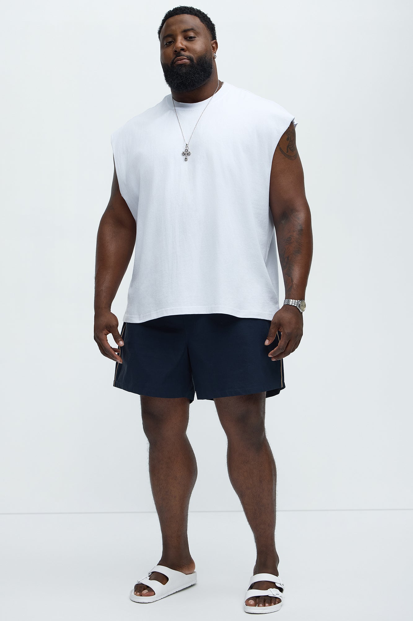 Track Flex Swim Trunk Mid - Navy - Image 6
