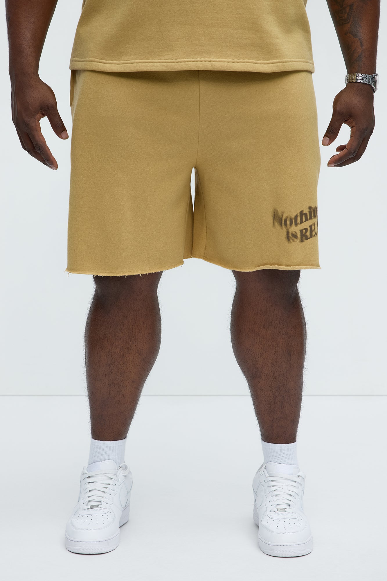 Nothing Is Real Sweatshorts - Brown - Image 6