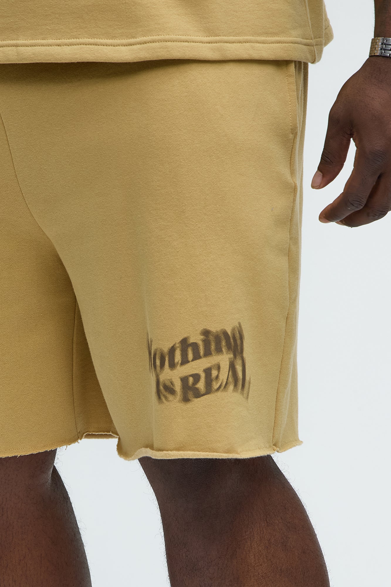 Nothing Is Real Sweatshorts - Brown - Image 8