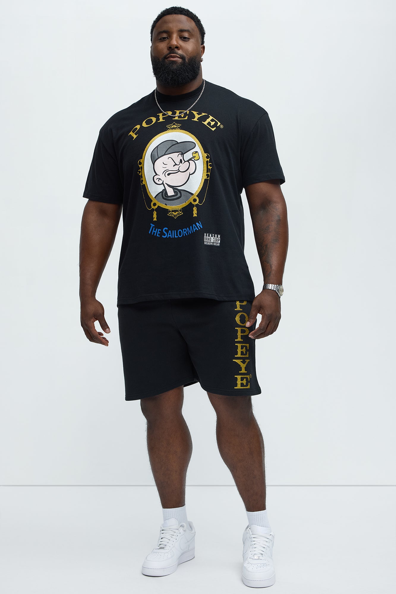 Popeye The Sailorman Short Sleeve Tee - Black - Image 6