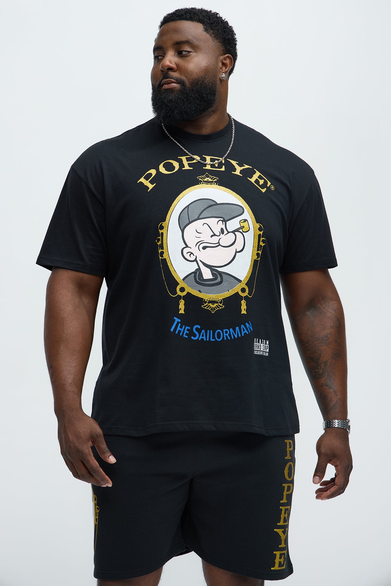 Popeye The Sailorman Short Sleeve Tee - Black - Image 4