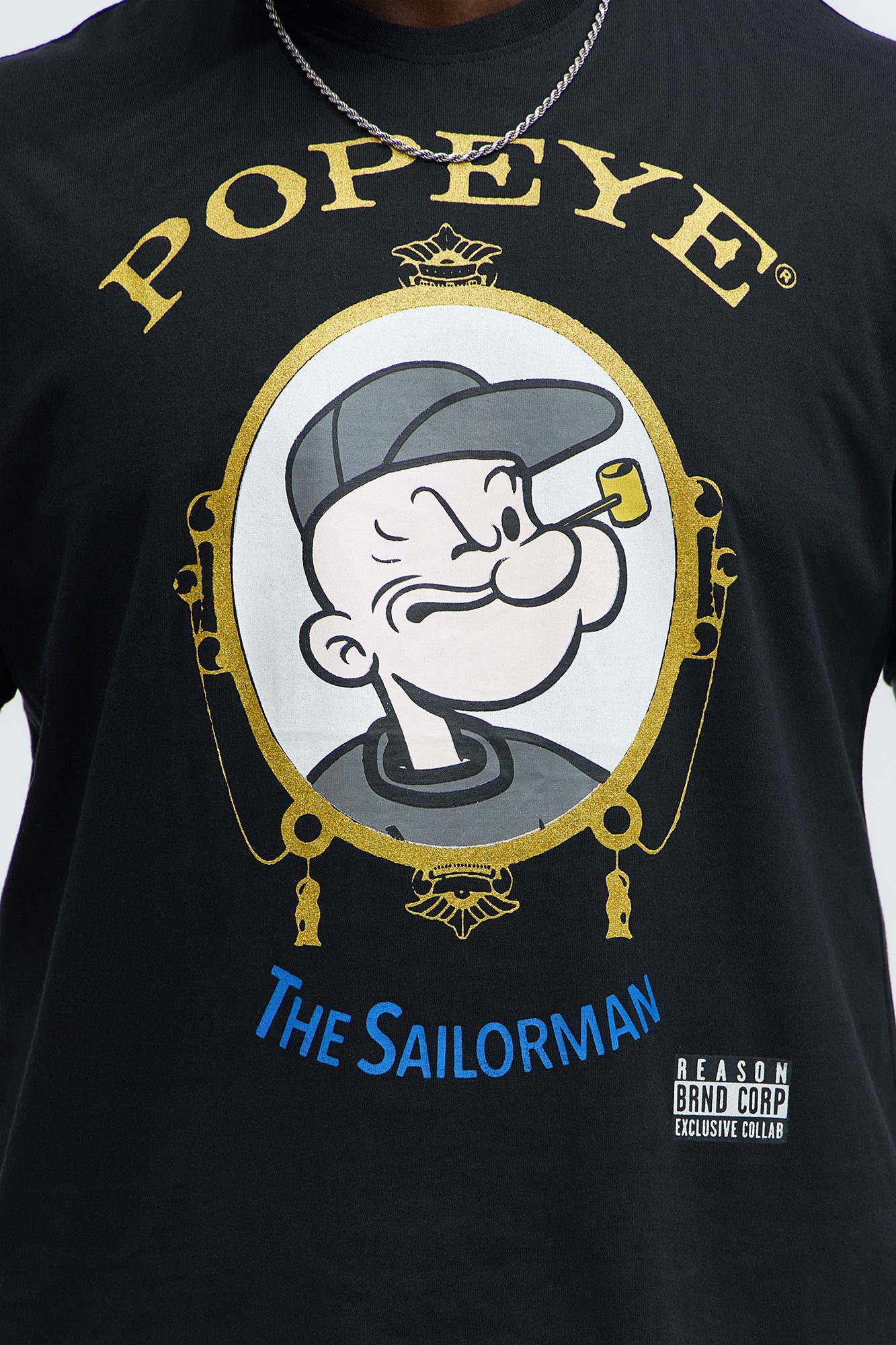Popeye The Sailorman Short Sleeve Tee - Black - Image 5