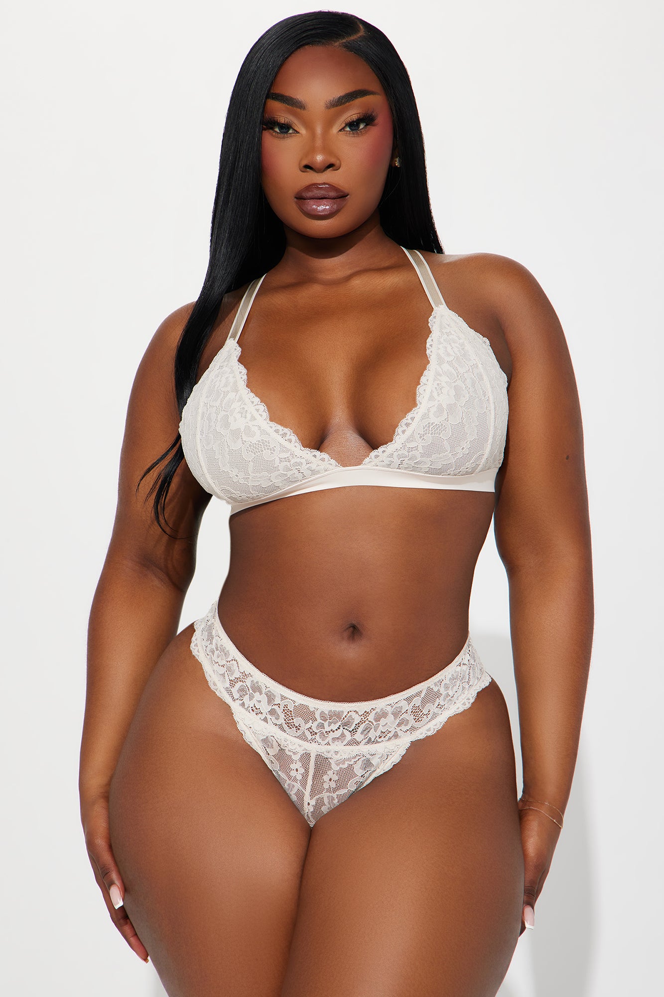 Nova Lace Triangle Bralette - Ivory - Image 5