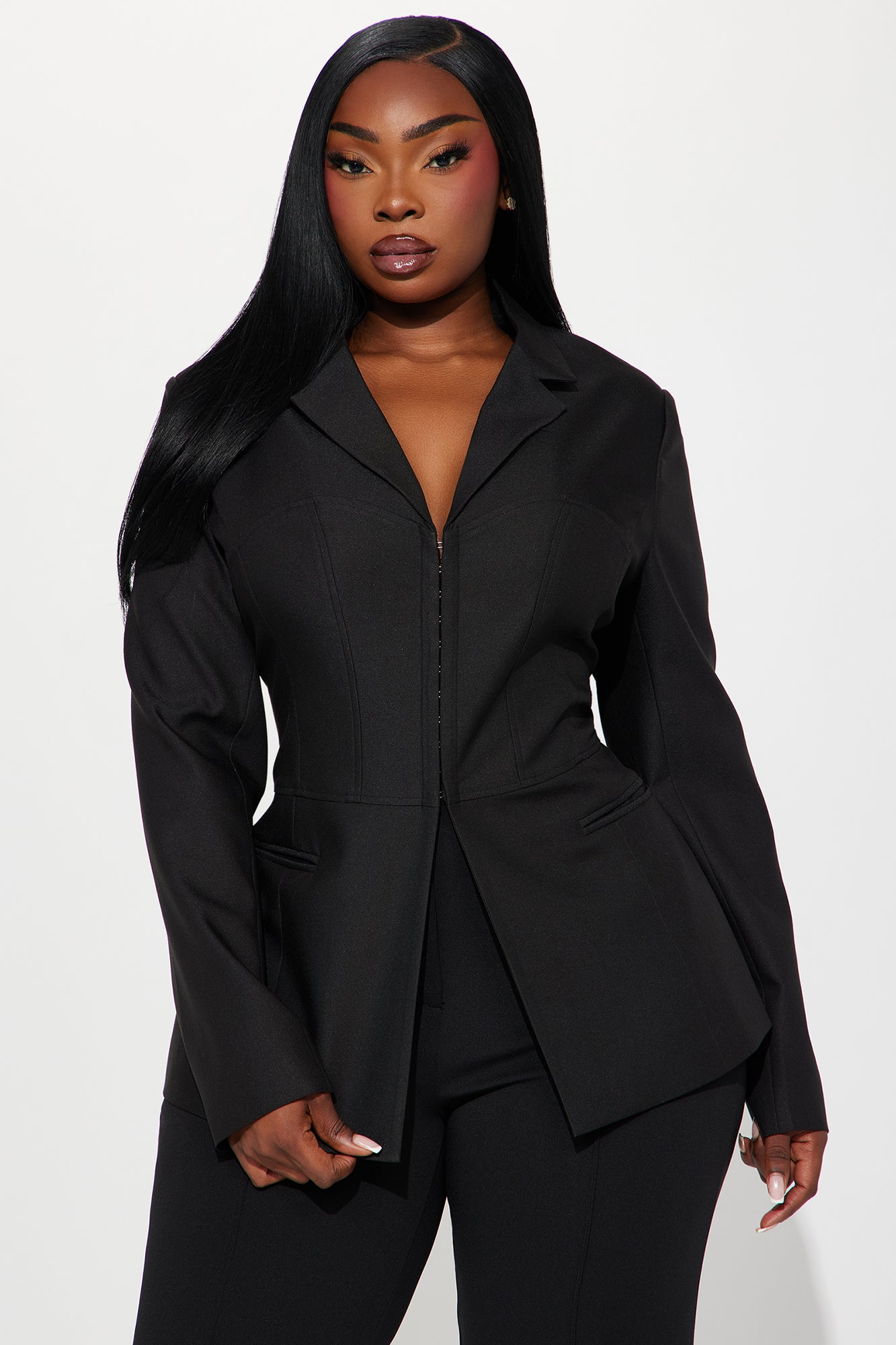 All Body Corset Blazer - Black - Image 4