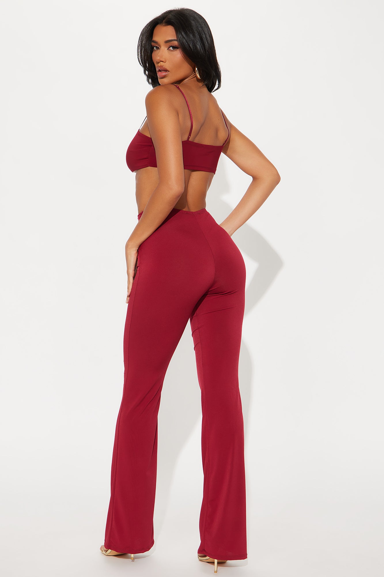 Sundown Siren Pant Set - Burgundy - Image 3