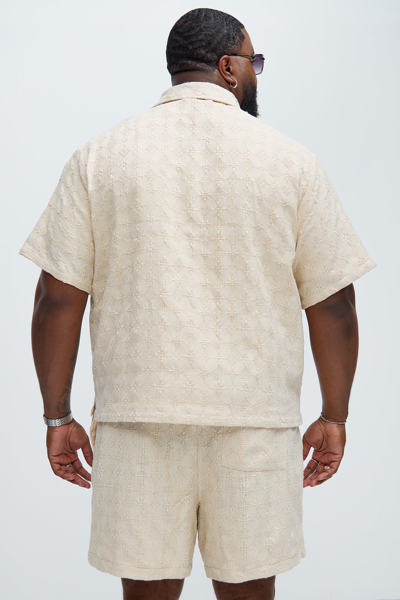 Mav Textured Shirt - Oatmeal - Image 8