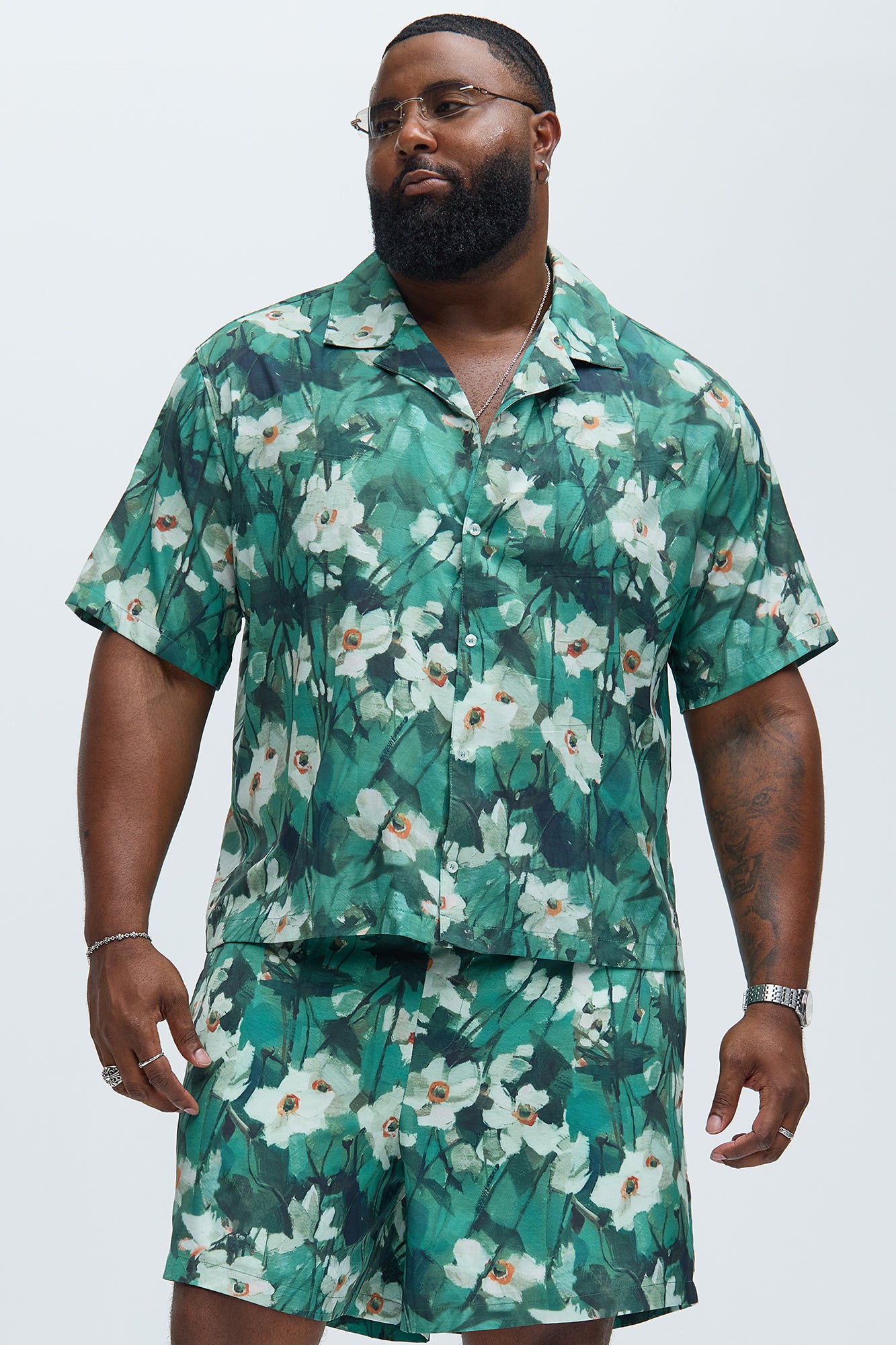 Monet Floral Shirt - Green/combo - Image 4