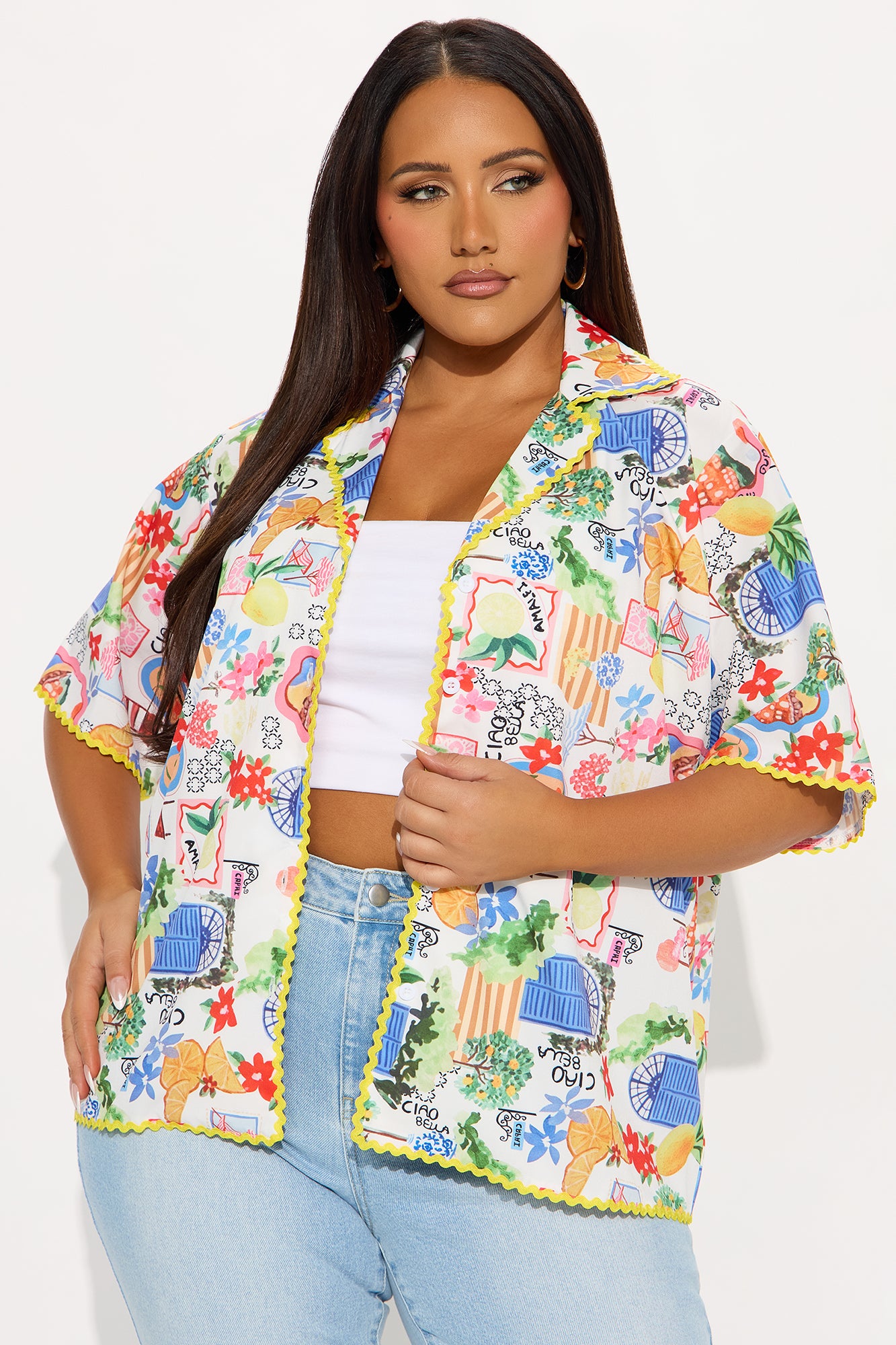 A Taste Of Summer Button Up Shirt - Multi Color - Image 4