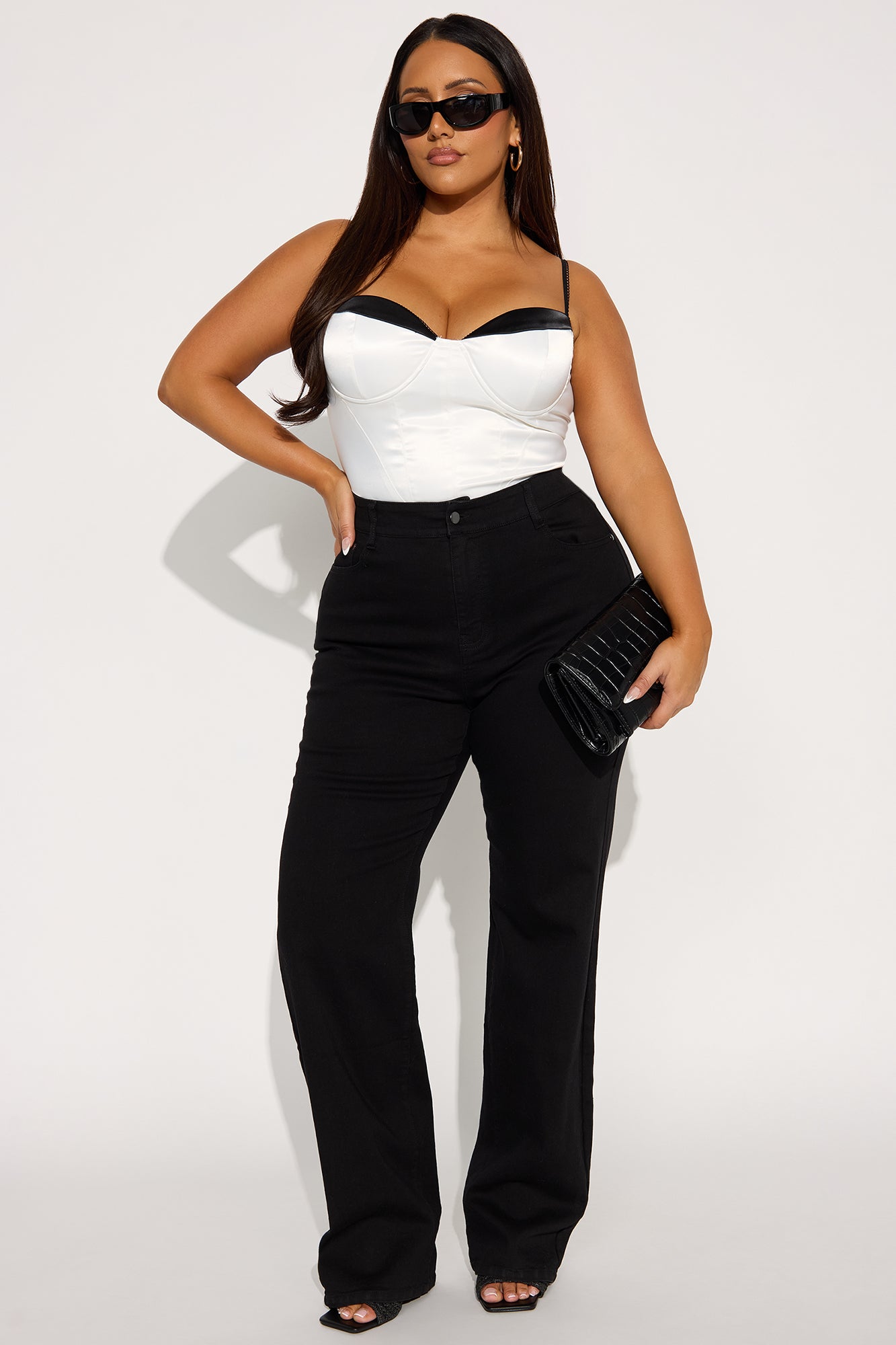 Tall Simply Basic Stretch Straight Jeans - Black - Image 4