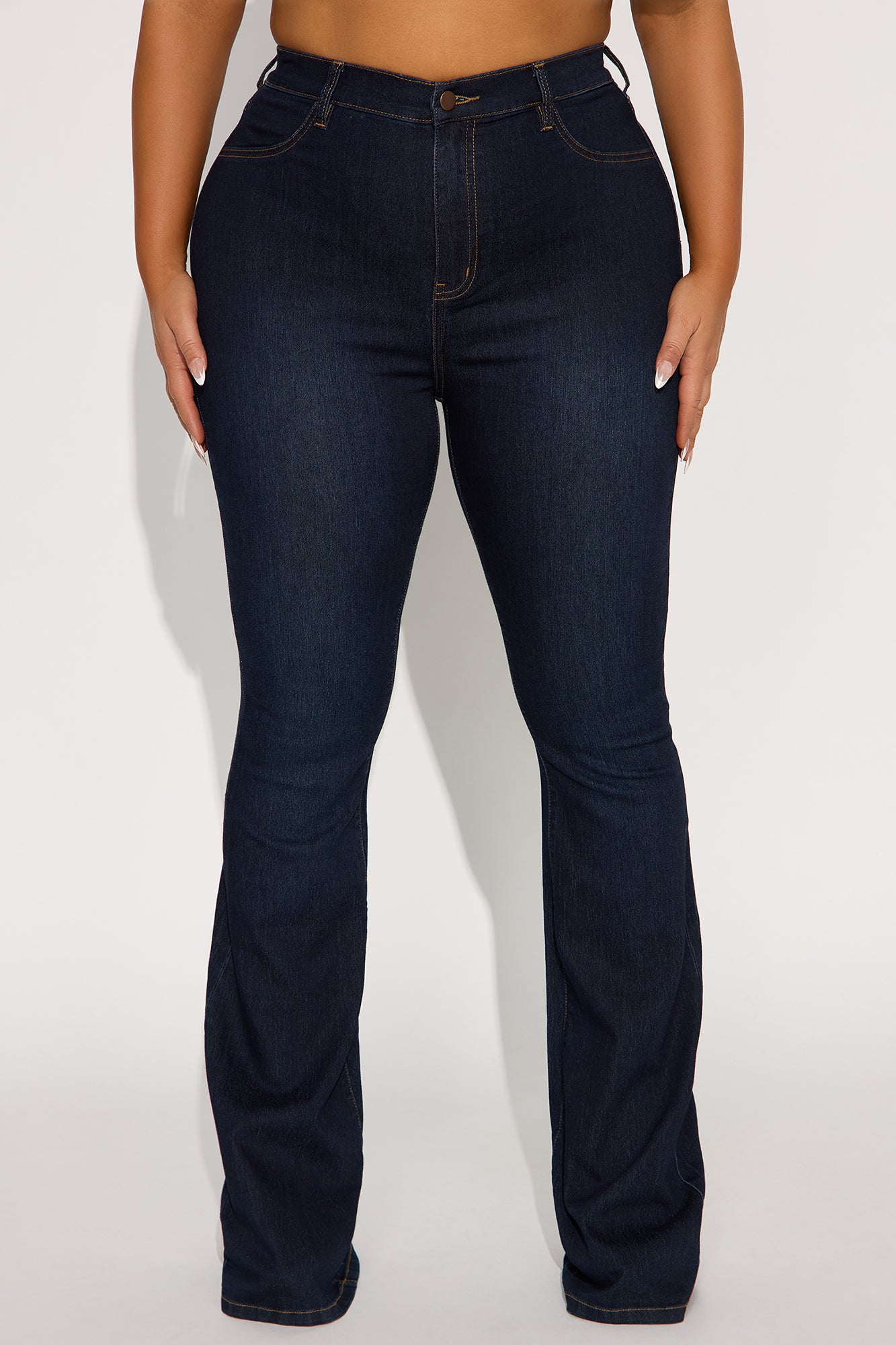 Tall Deep In My Soul Flare Jeans - Dark Denim - Image 5