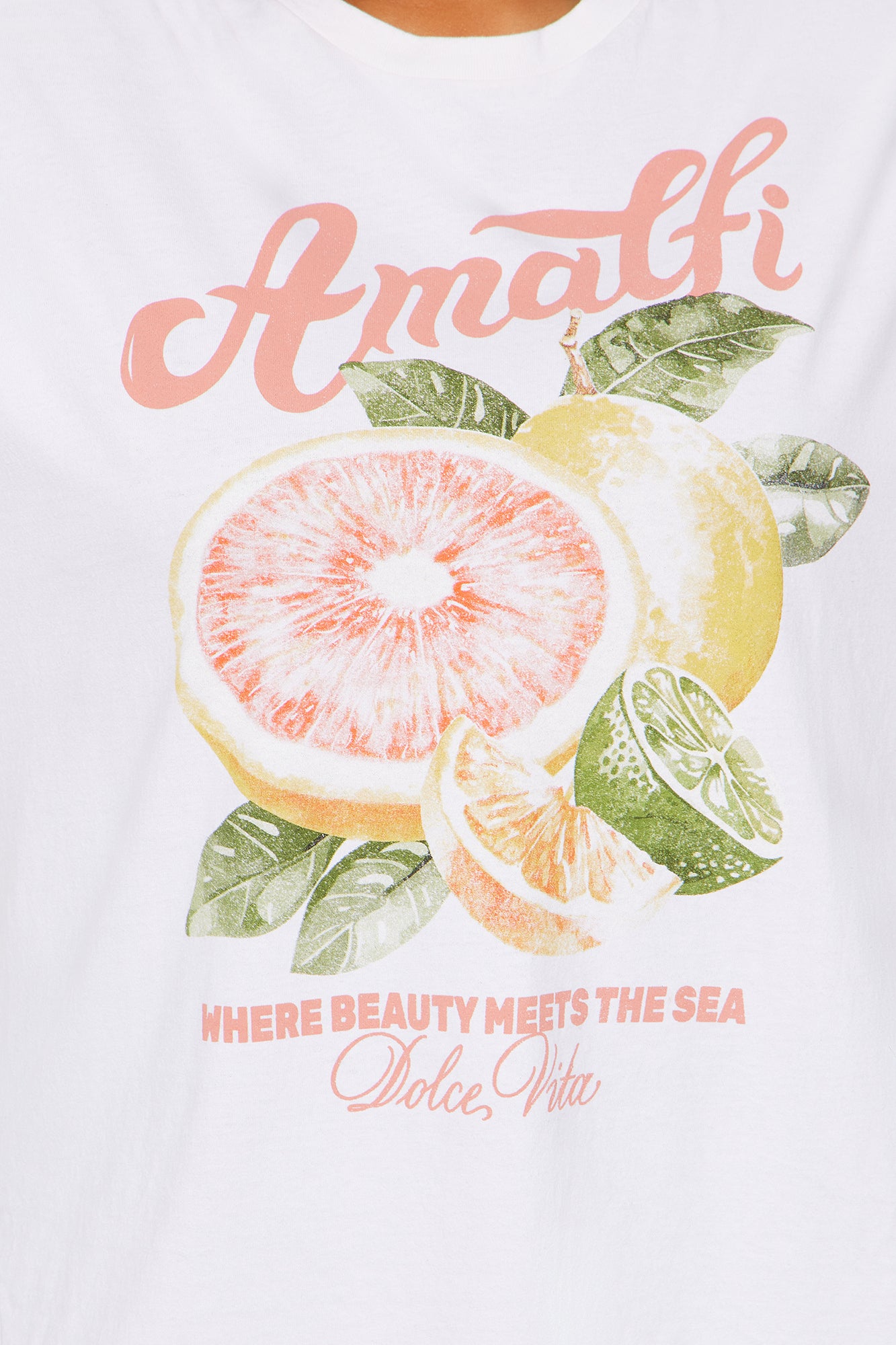 Amalfi Summer Washed Oversized Tee - Natural - Image 5