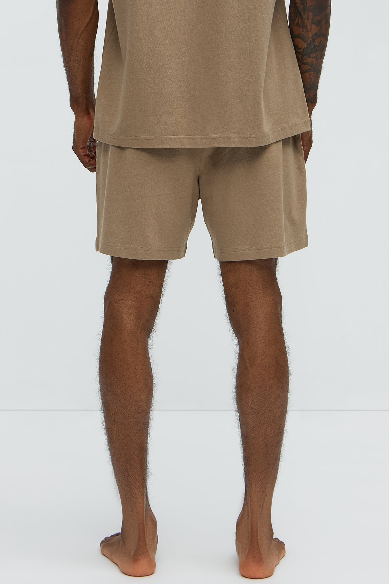 Essential Modal Lounge Shorts - Taupe - Image 4