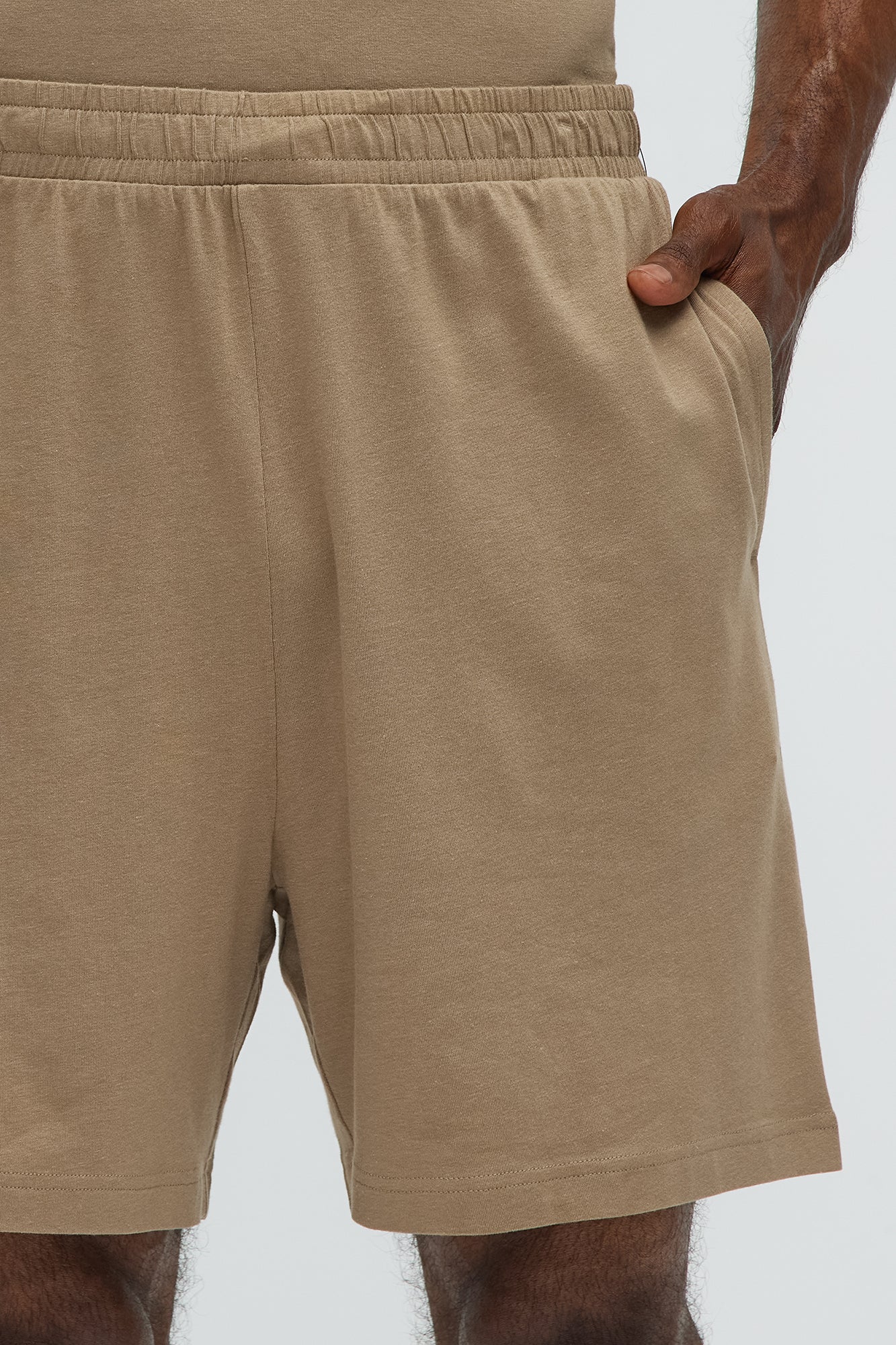 Essential Modal Lounge Shorts - Taupe - Image 3