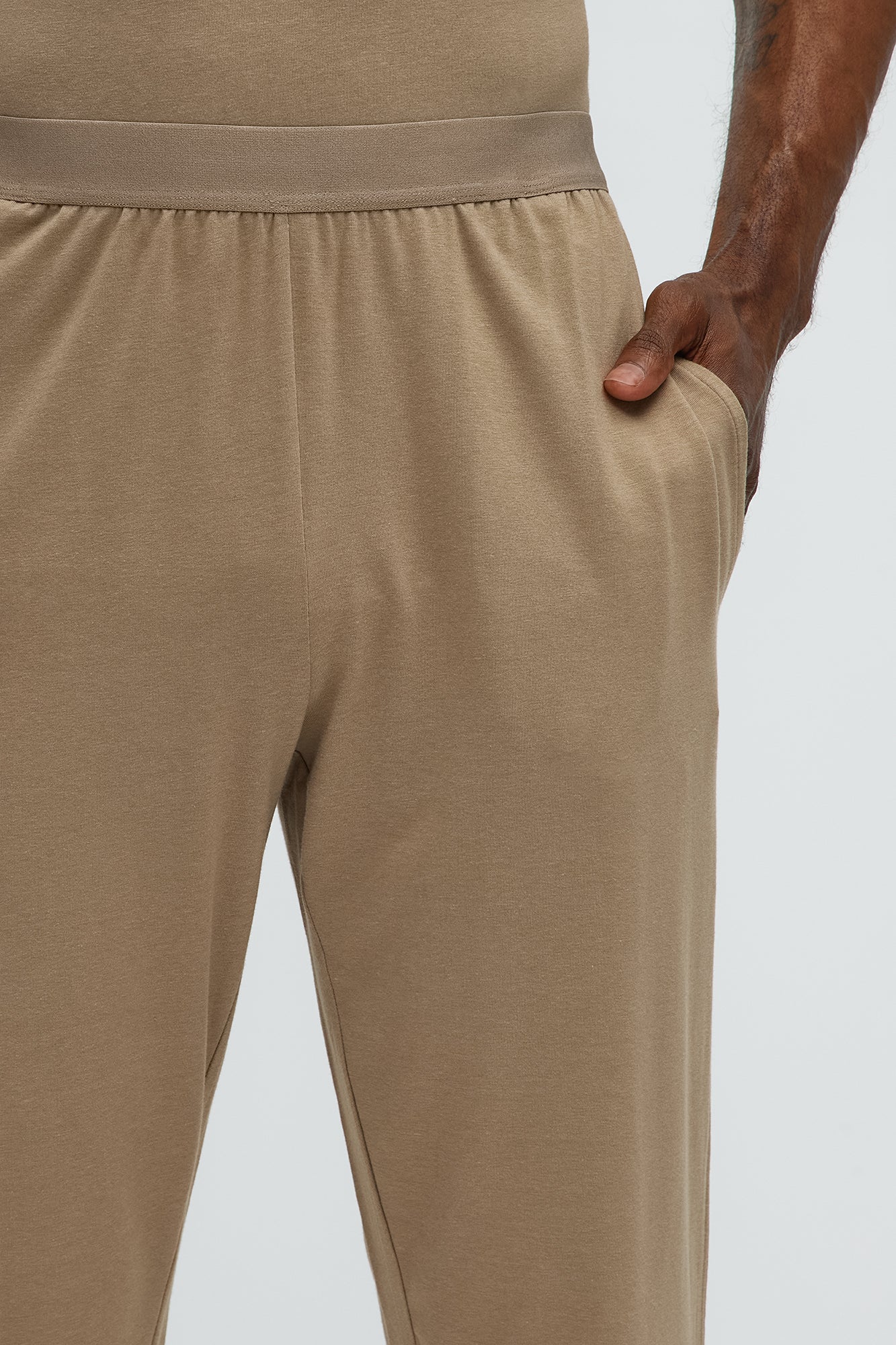 Essential Modal Lounge Pants - Taupe - Image 3