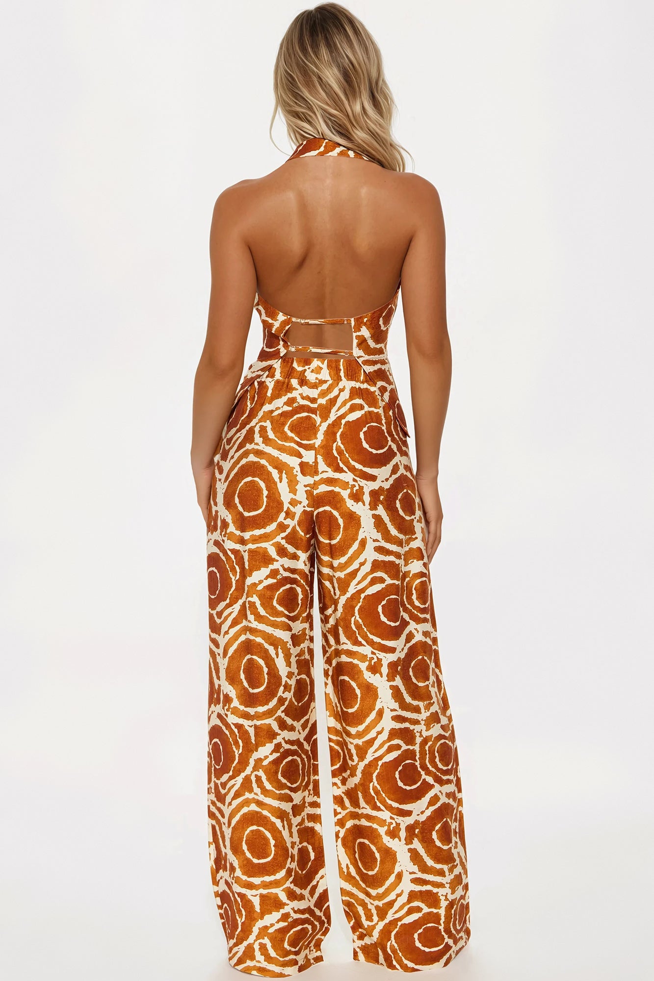 Iconic Summers Linen Pant Set - Rust - Image 3