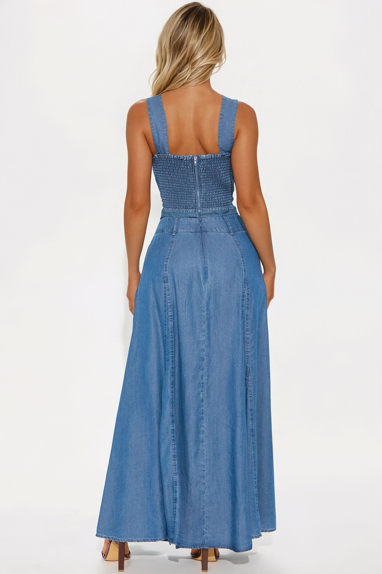 Chamberlain Sleeveless Maxi Skirt Set - Blue - Image 3