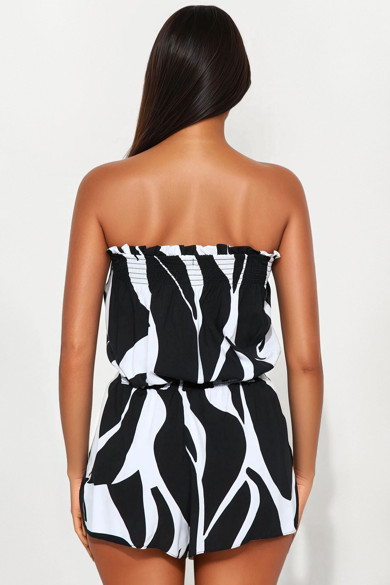 Turks And Caicos Romper - Black/White - Image 3