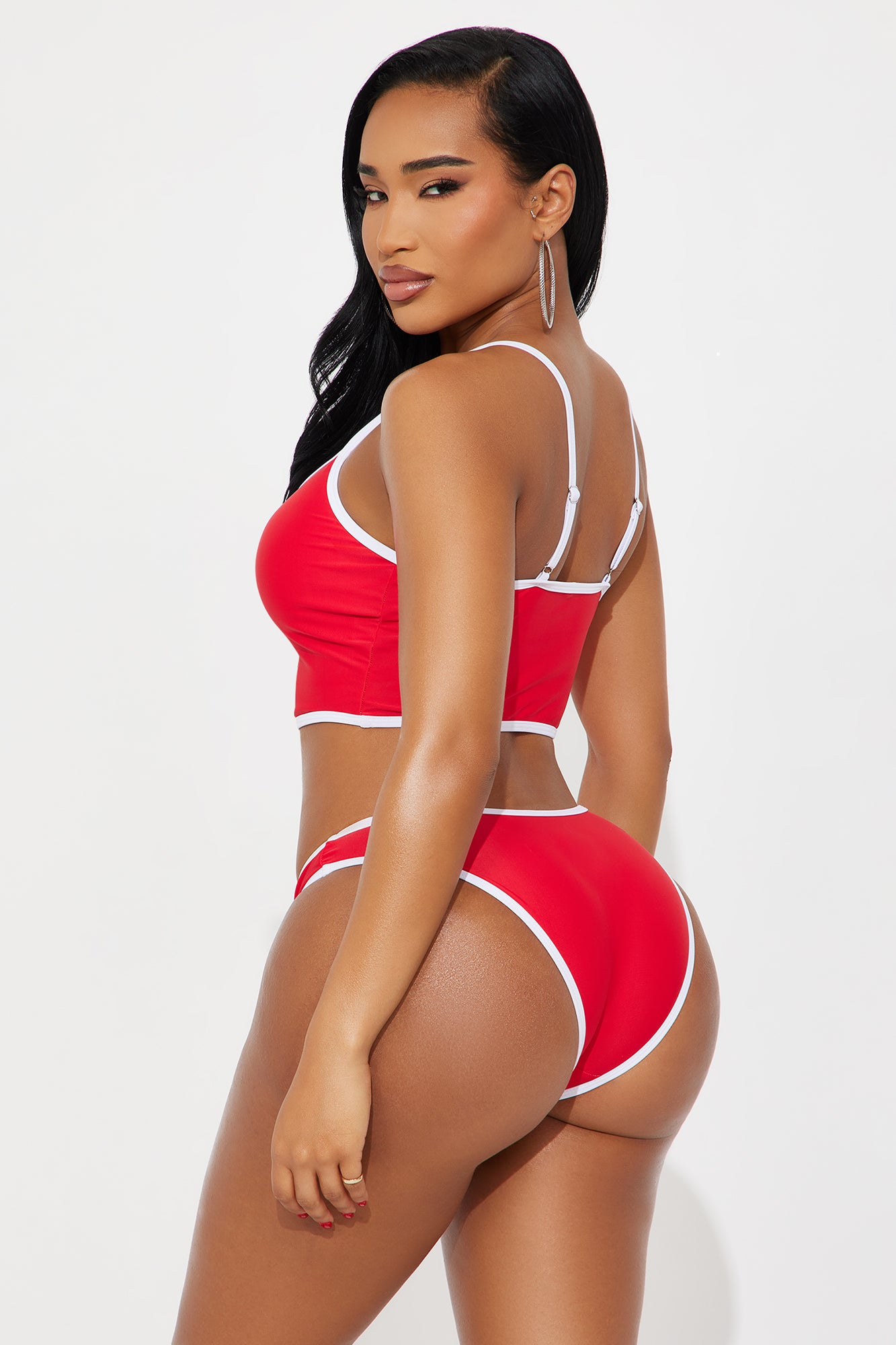 Honolulu Tankini 2 Piece Bikini - Red - Image 3