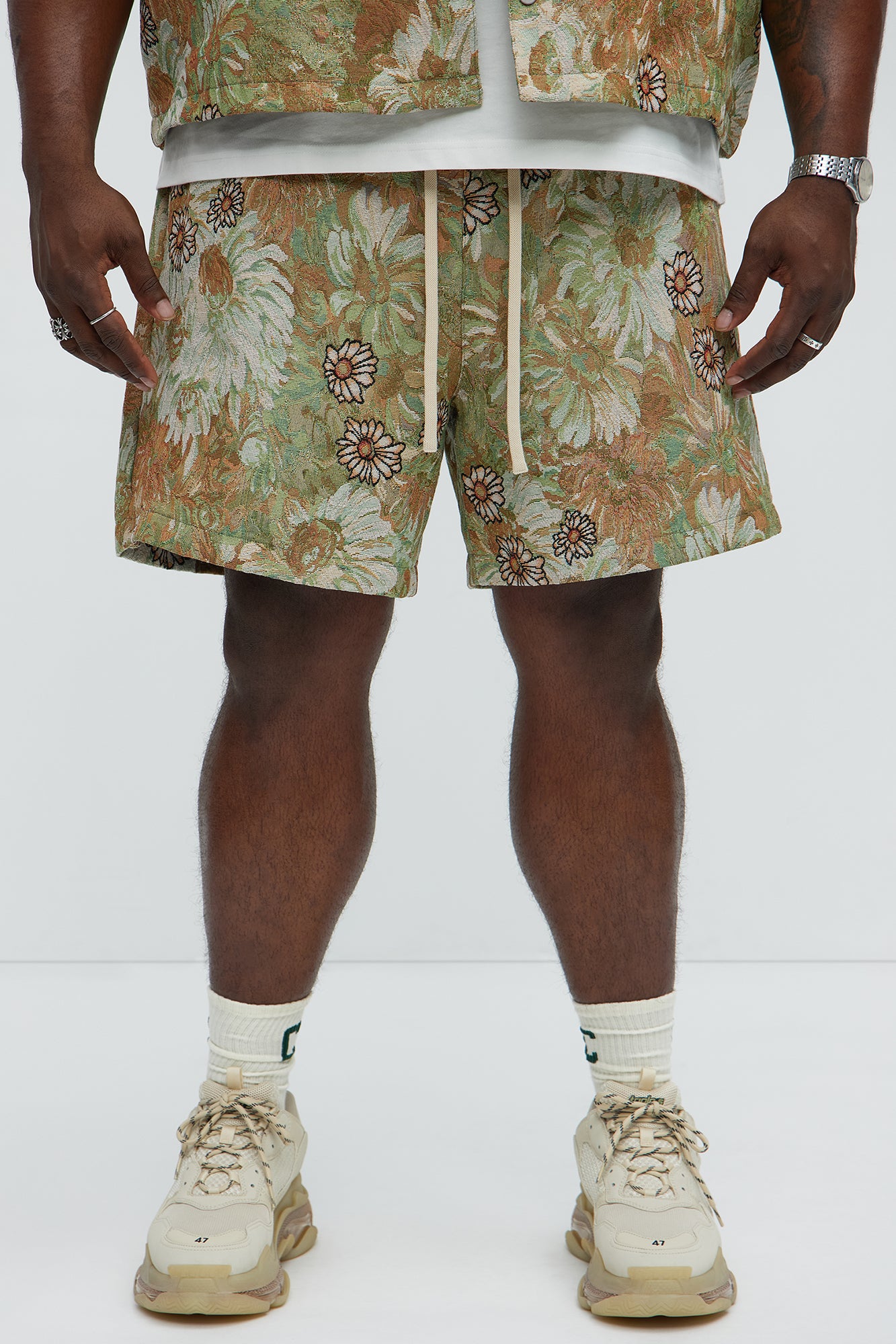 Judas Tapestry Shorts - Green/combo - Image 6