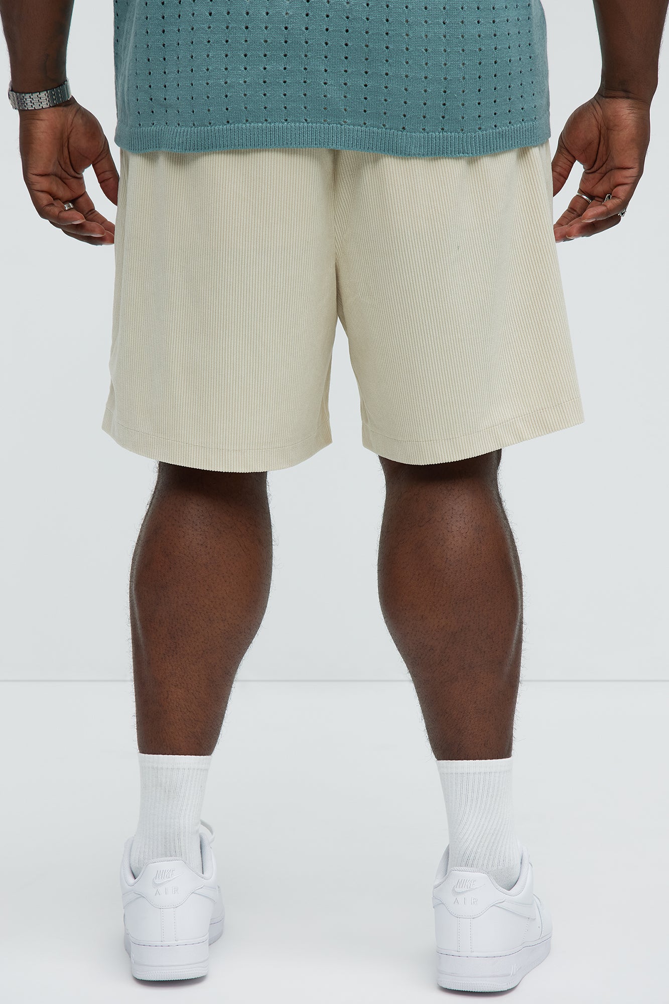Beau Relaxed Corduroy Shorts - Cream - Image 8