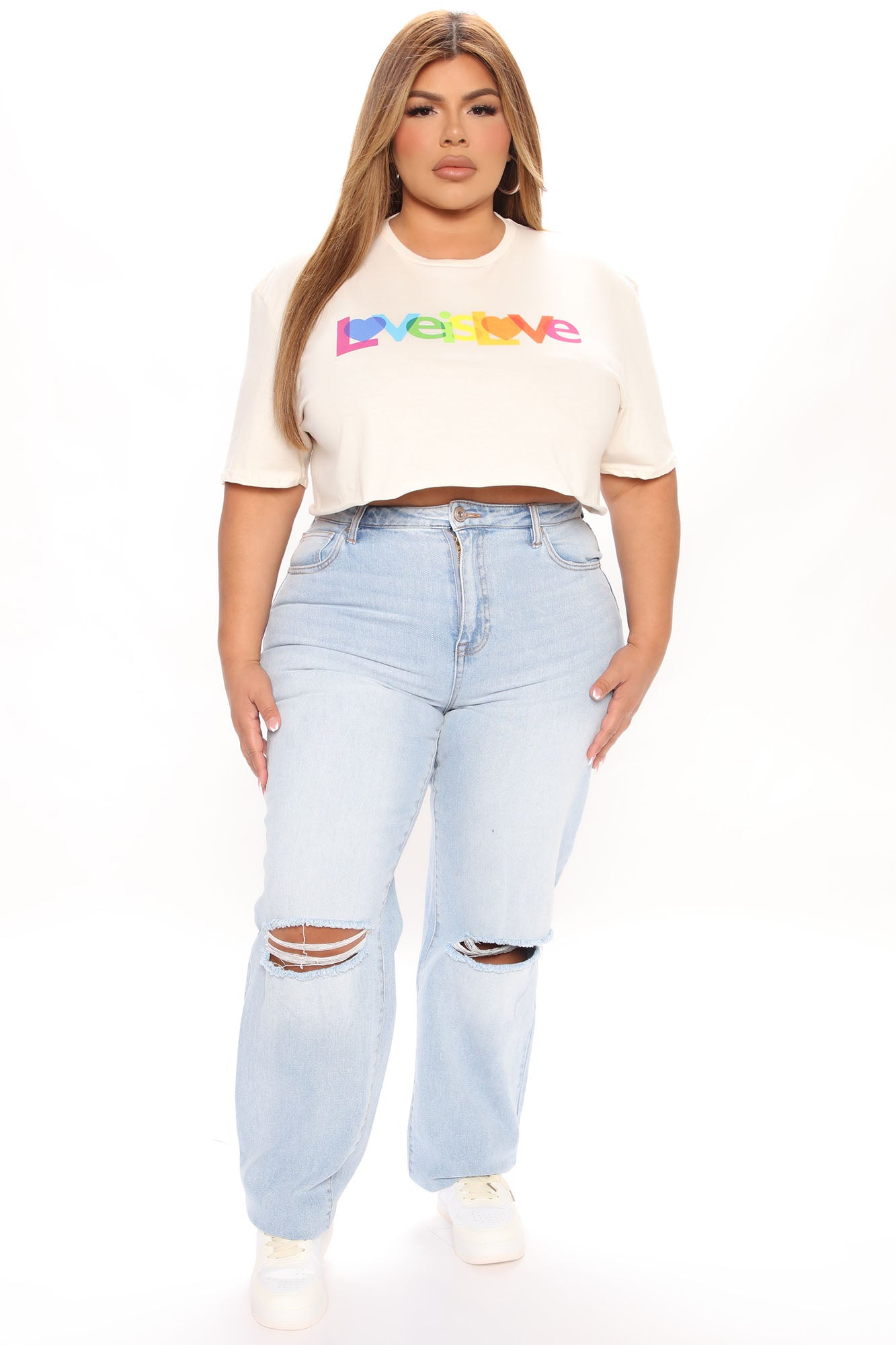 Beat Me To It Straight Leg Jeans - Light Blue Wash - Image 5