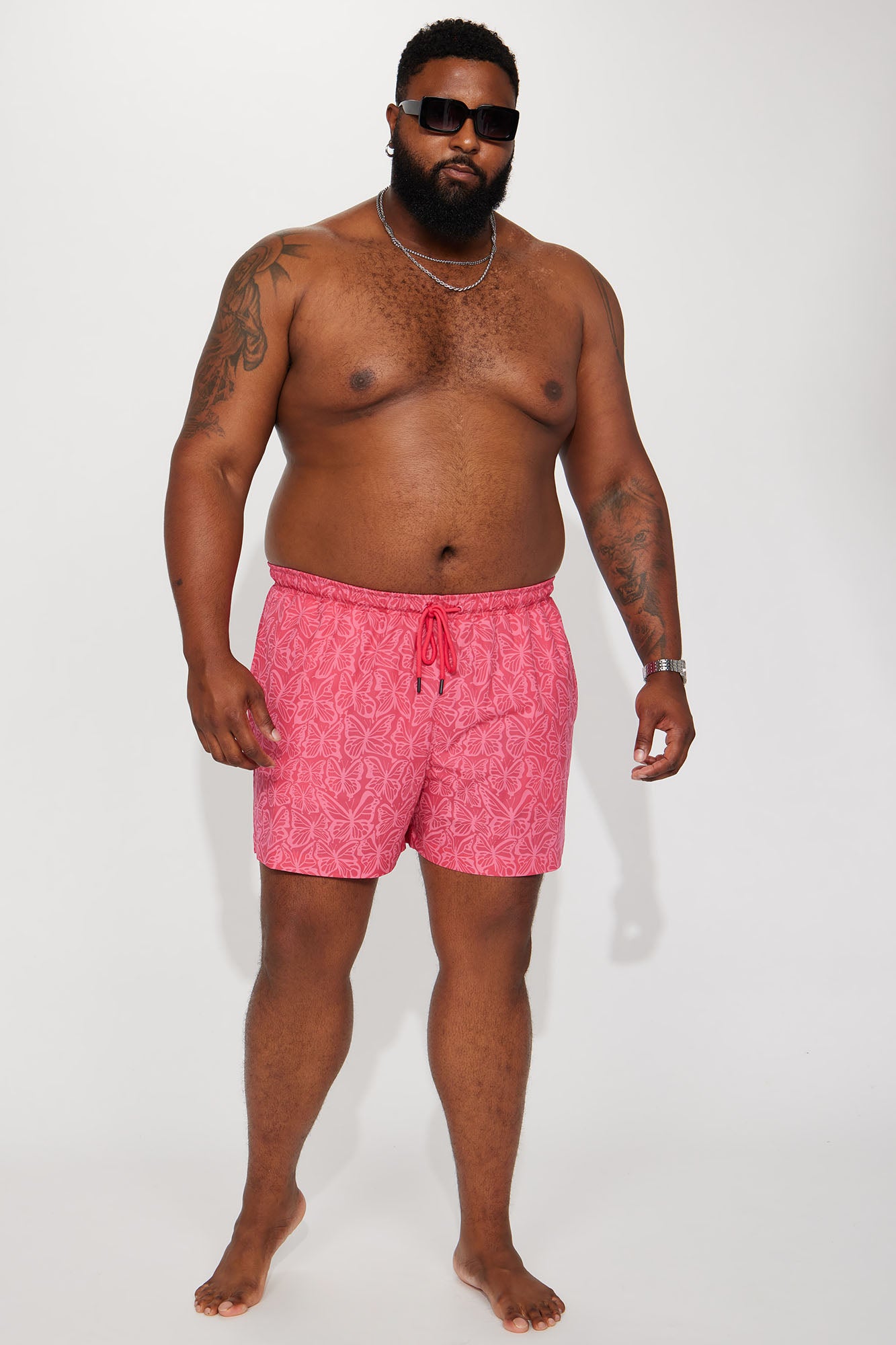 Born 2 Fly Print Change Swim Mid Trunk - Pink - Image 12