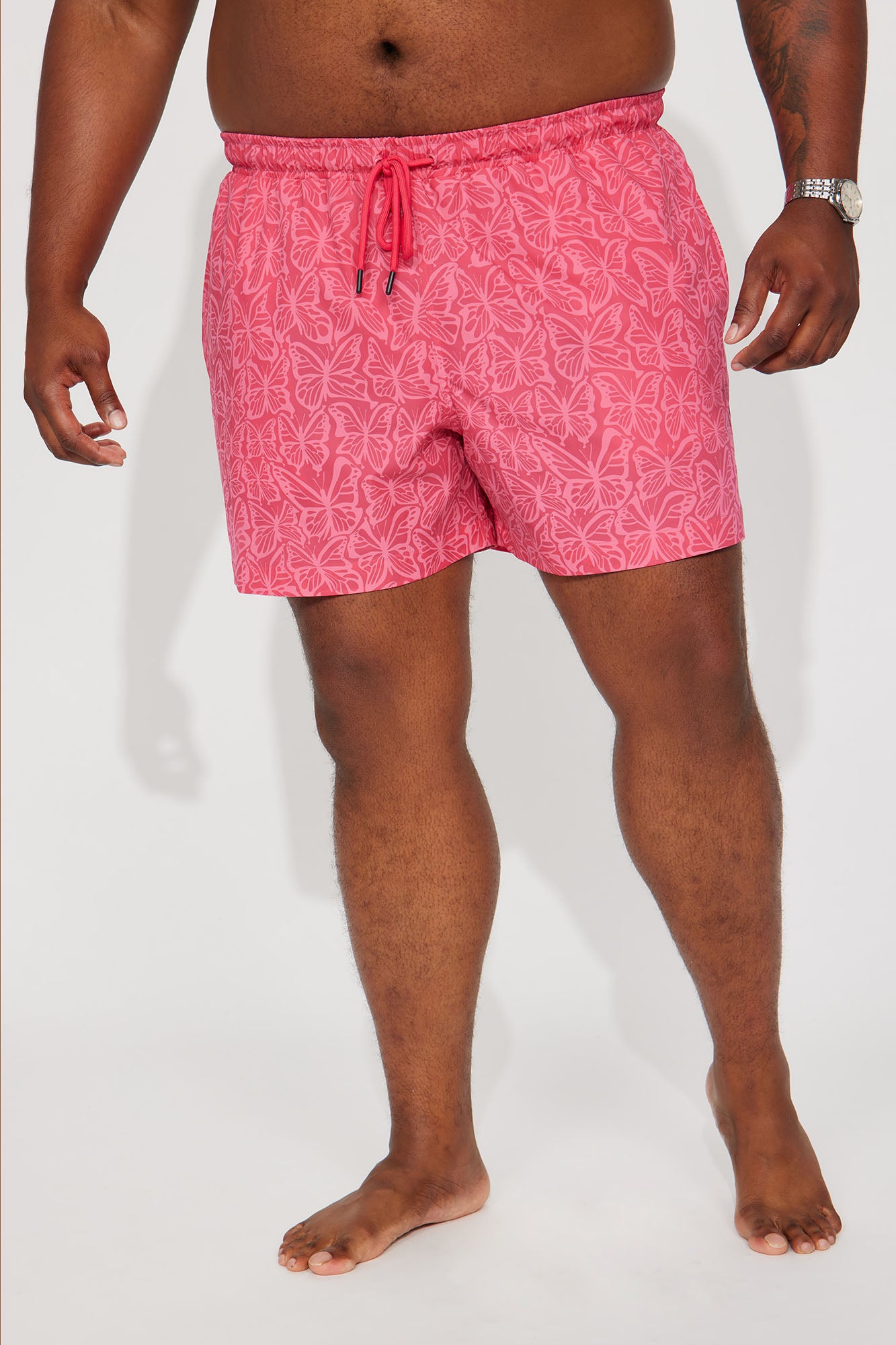 Born 2 Fly Print Change Swim Mid Trunk - Pink - Image 11