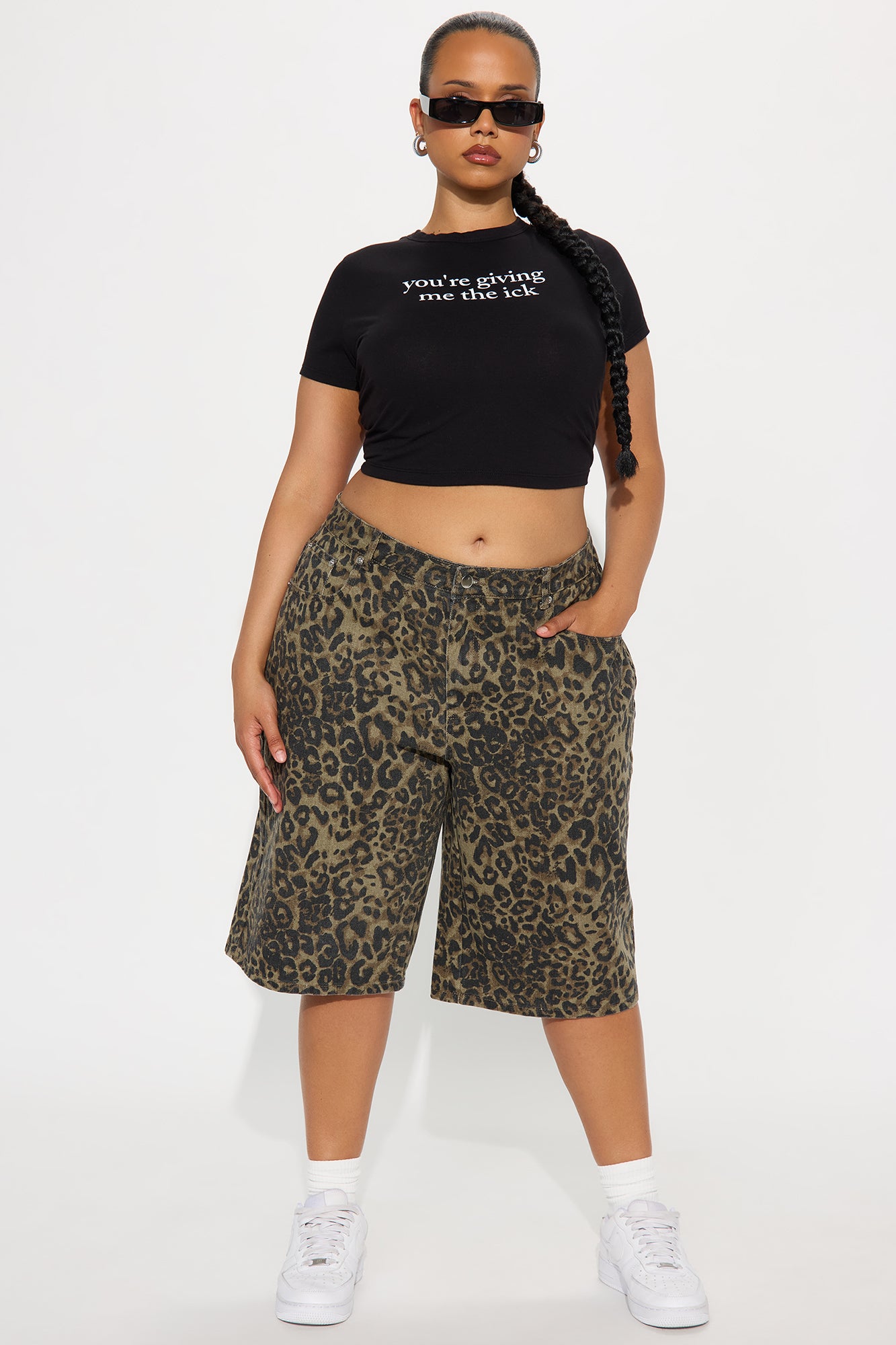 What Do You Know Leopard Bermuda Short - Brown/combo - Image 4
