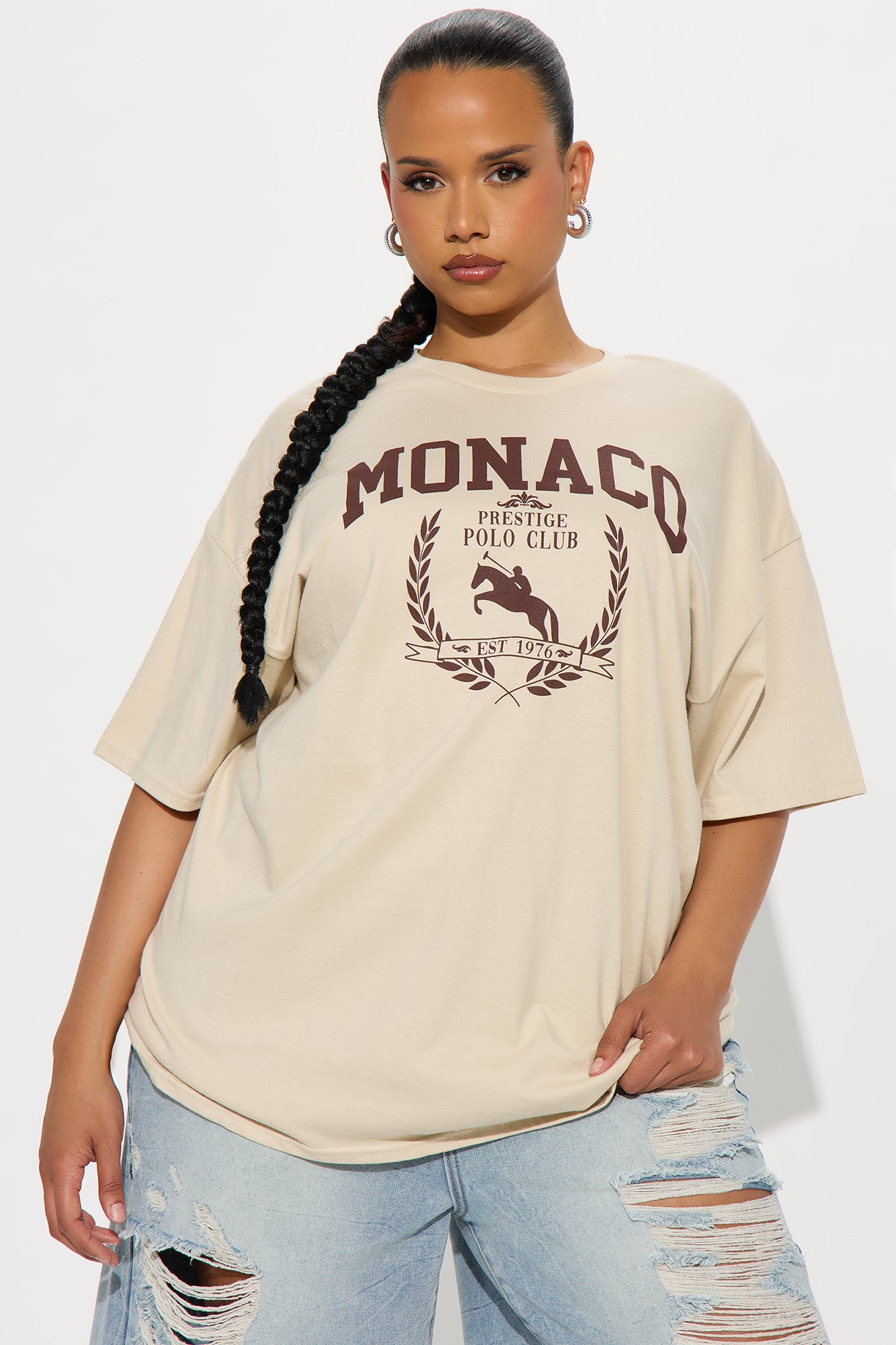 Monaco Racing Club Oversized Tee - Natural - Image 4