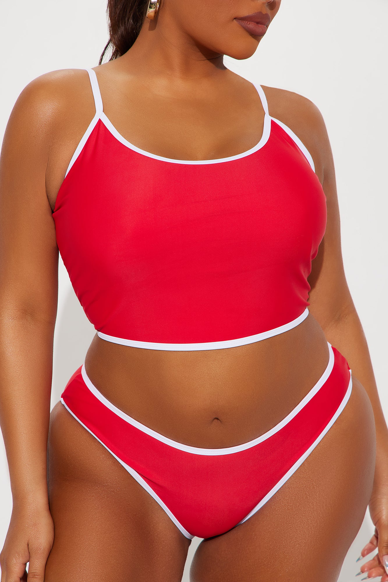 Honolulu Tankini 2 Piece Bikini - Red - Image 5