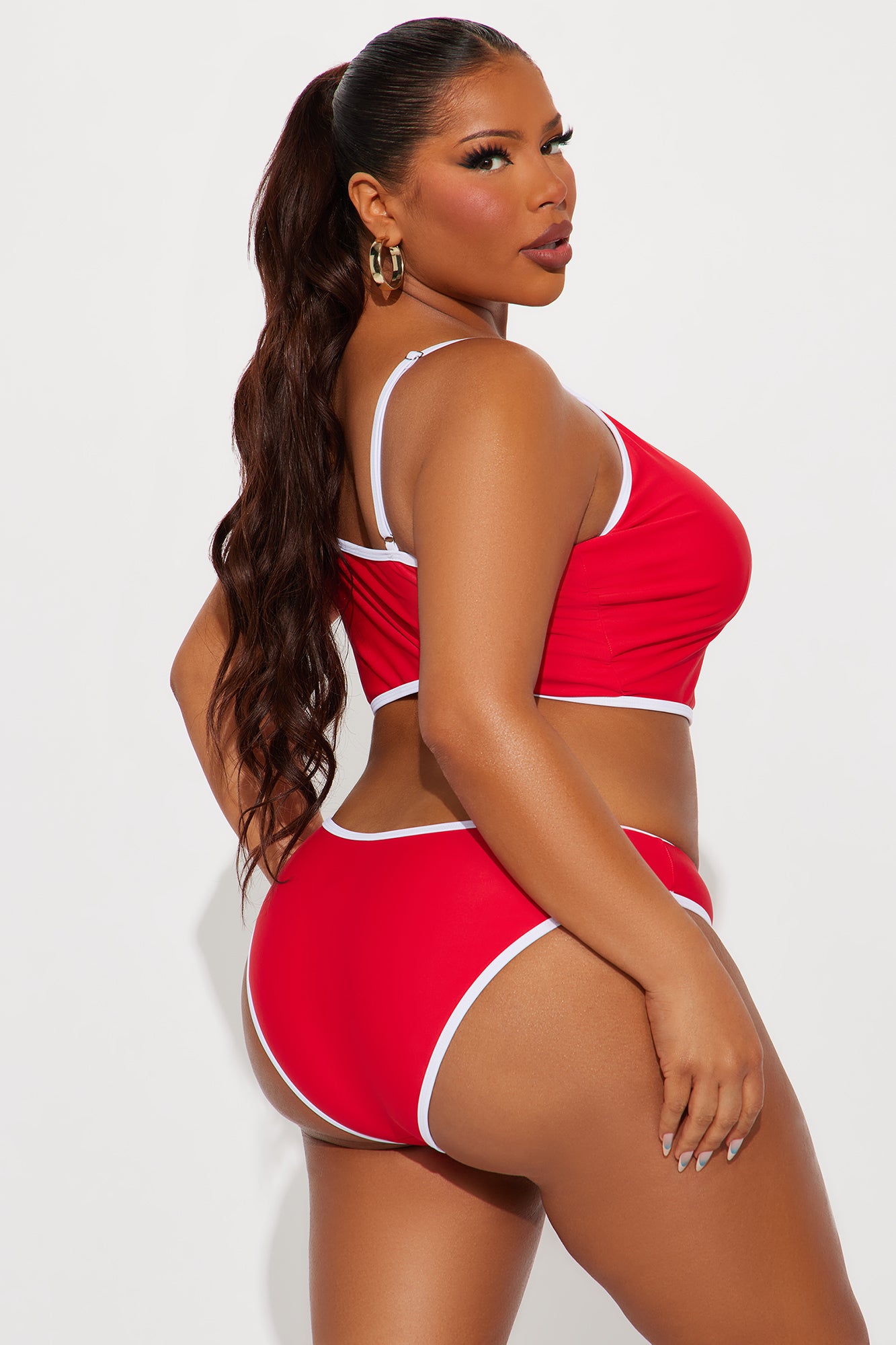 Honolulu Tankini 2 Piece Bikini - Red - Image 6
